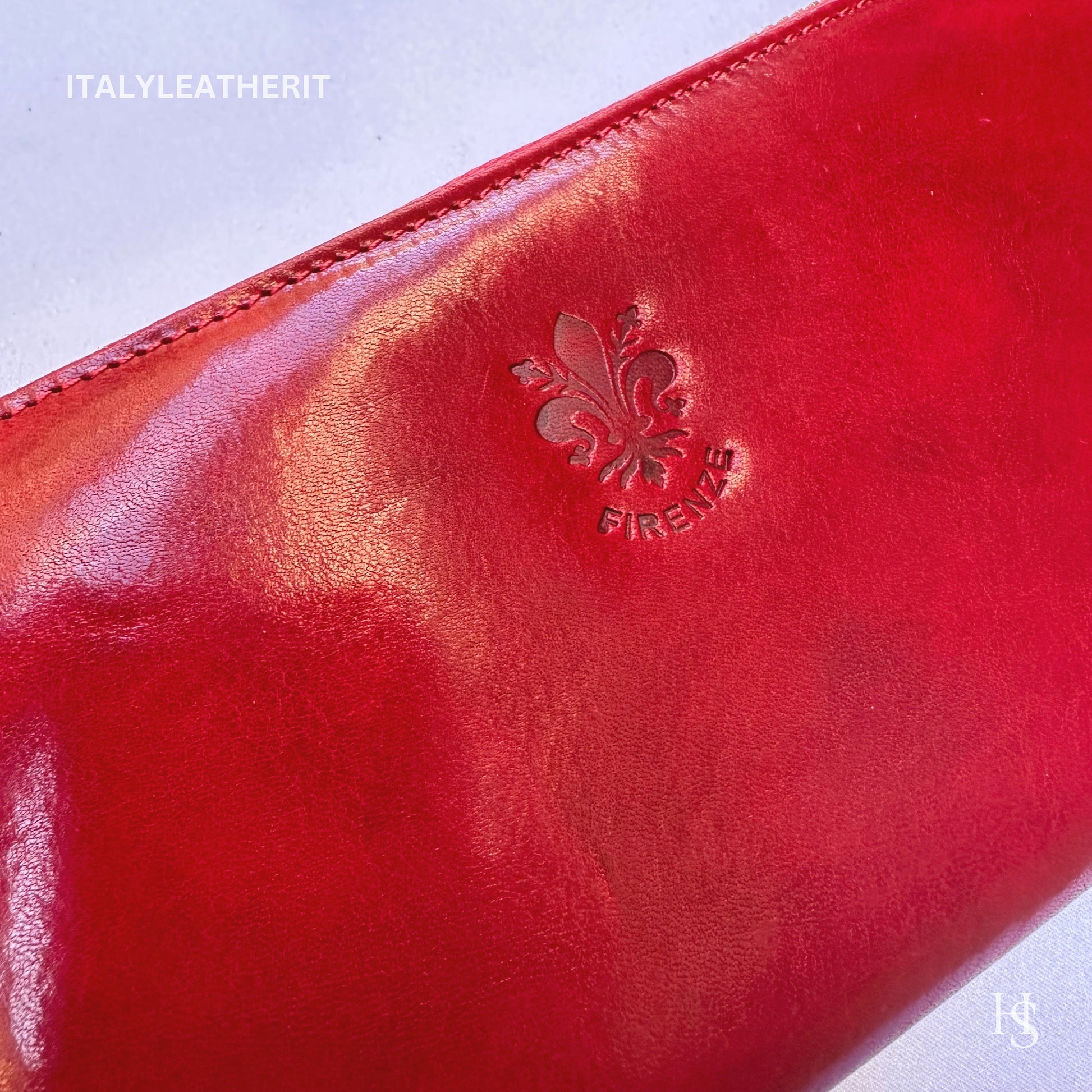 Italian Handmade Leather Wallet For Women | Florence Craftsmanship | Genuine Leather | Women's Fashion Accessory l Red Leather Wallet