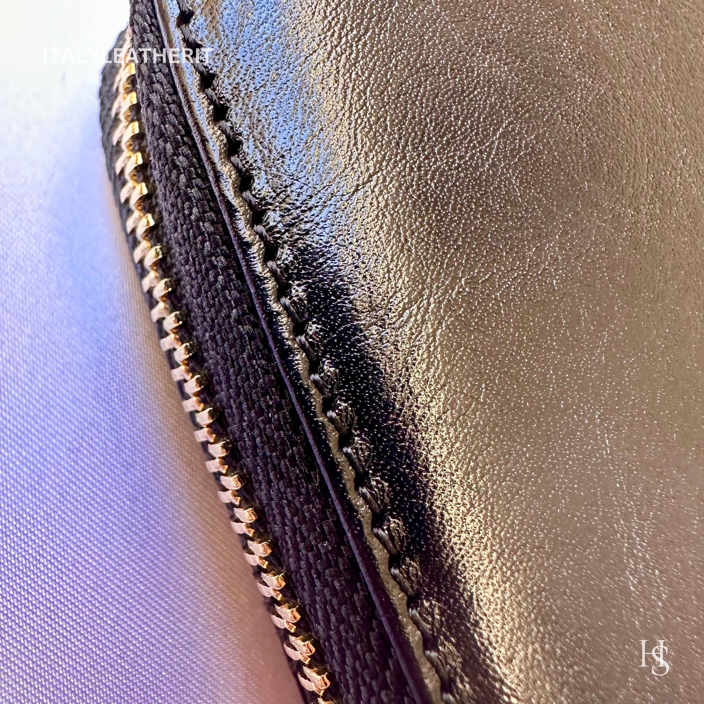 Italian Handmade Leather Wallet For Women | Florence Craftsmanship | Genuine Leather | Women's Fashion Accessory l Black wallet