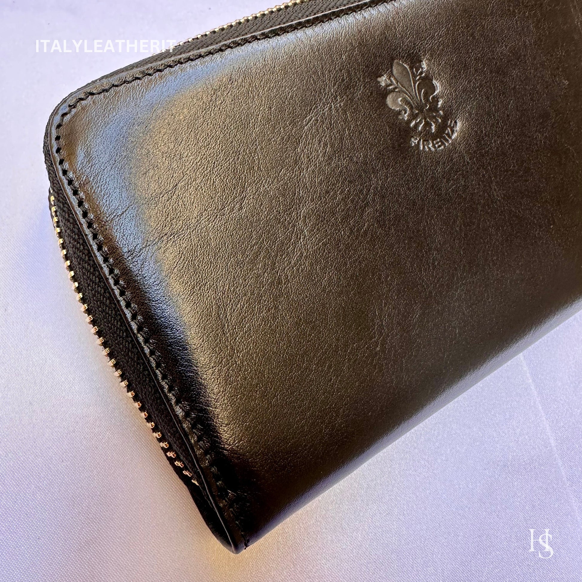 Italian Handmade Leather Wallet For Women | Florence Craftsmanship | Genuine Leather | Women's Fashion Accessory l Black wallet