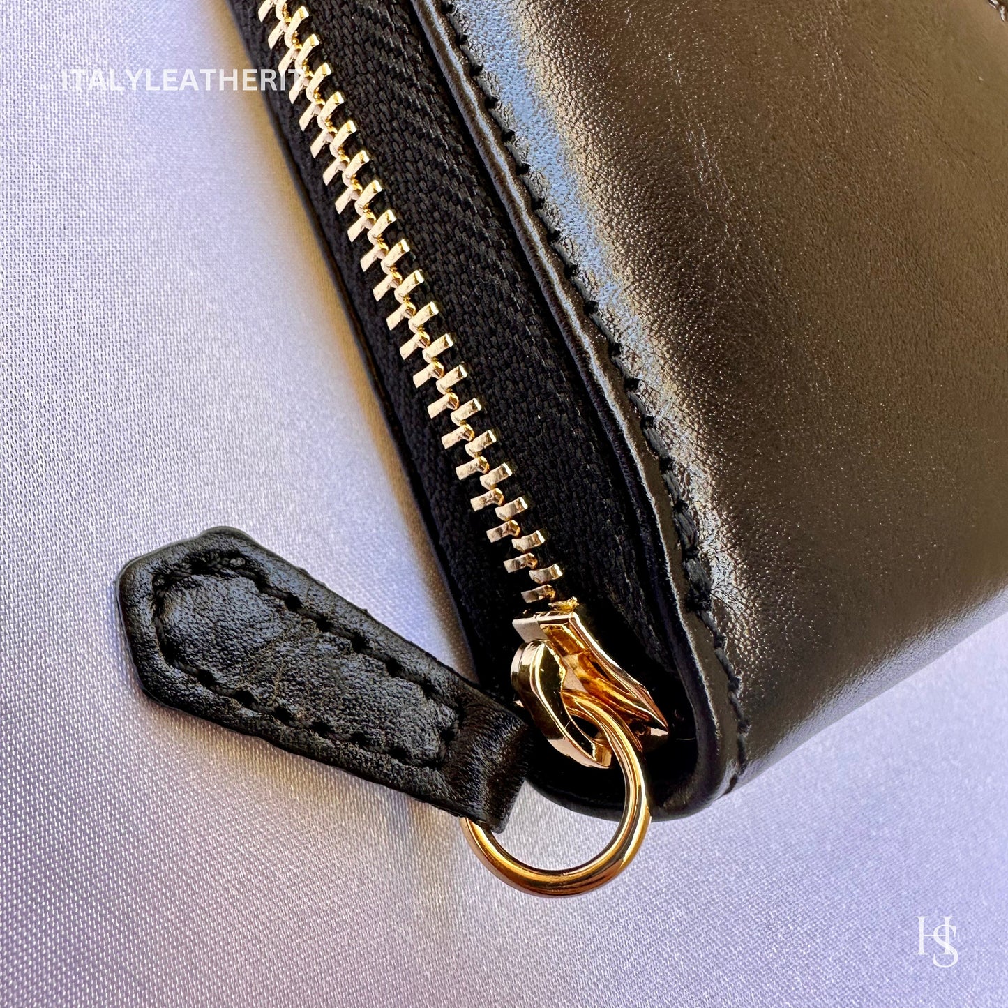 Italian Handmade Leather Wallet For Women | Florence Craftsmanship | Genuine Leather | Women's Fashion Accessory l Black wallet