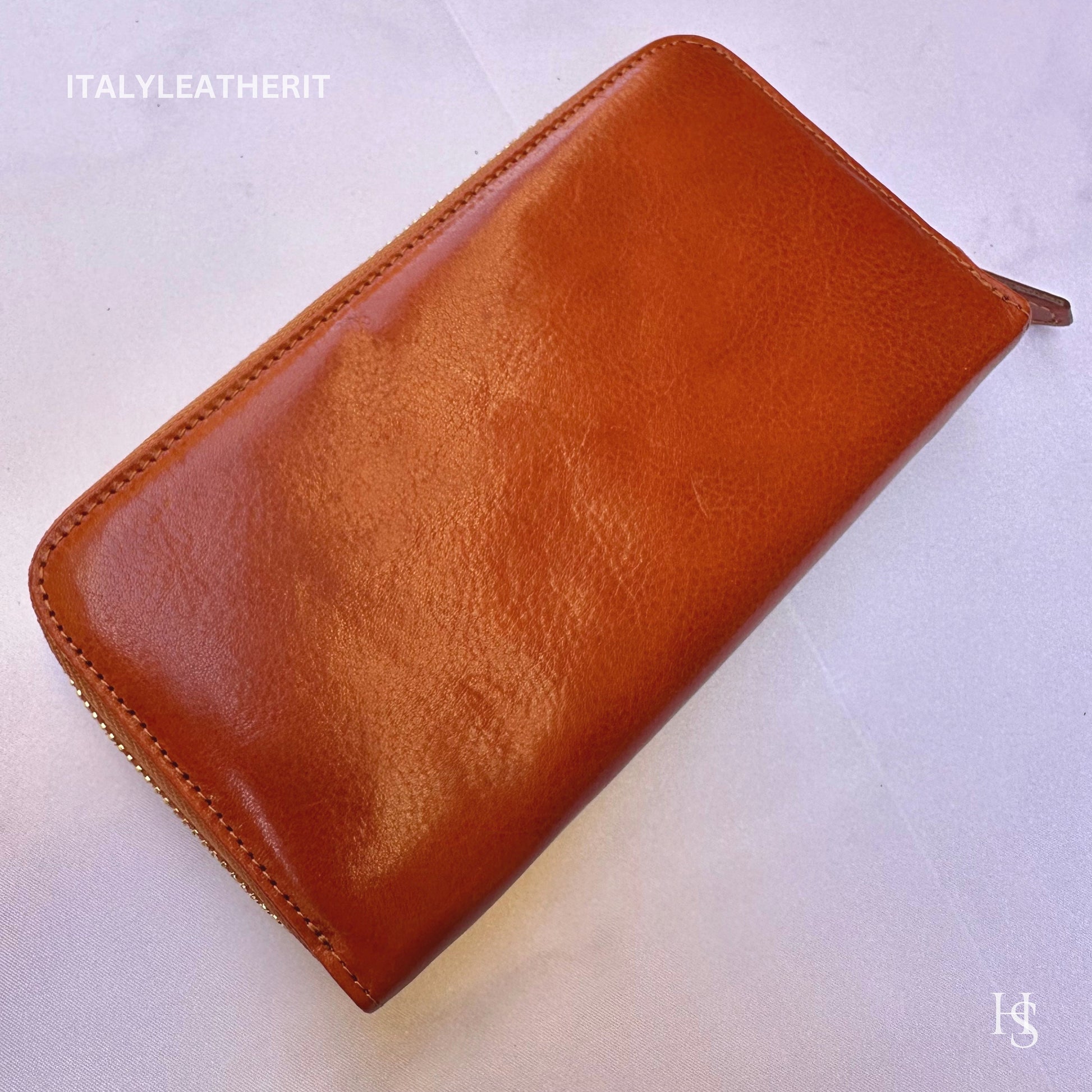 Italian Handmade Leather Wallet For Women | Florence Craftsmanship | Genuine Leather | Women's Brown Leather Wallet
