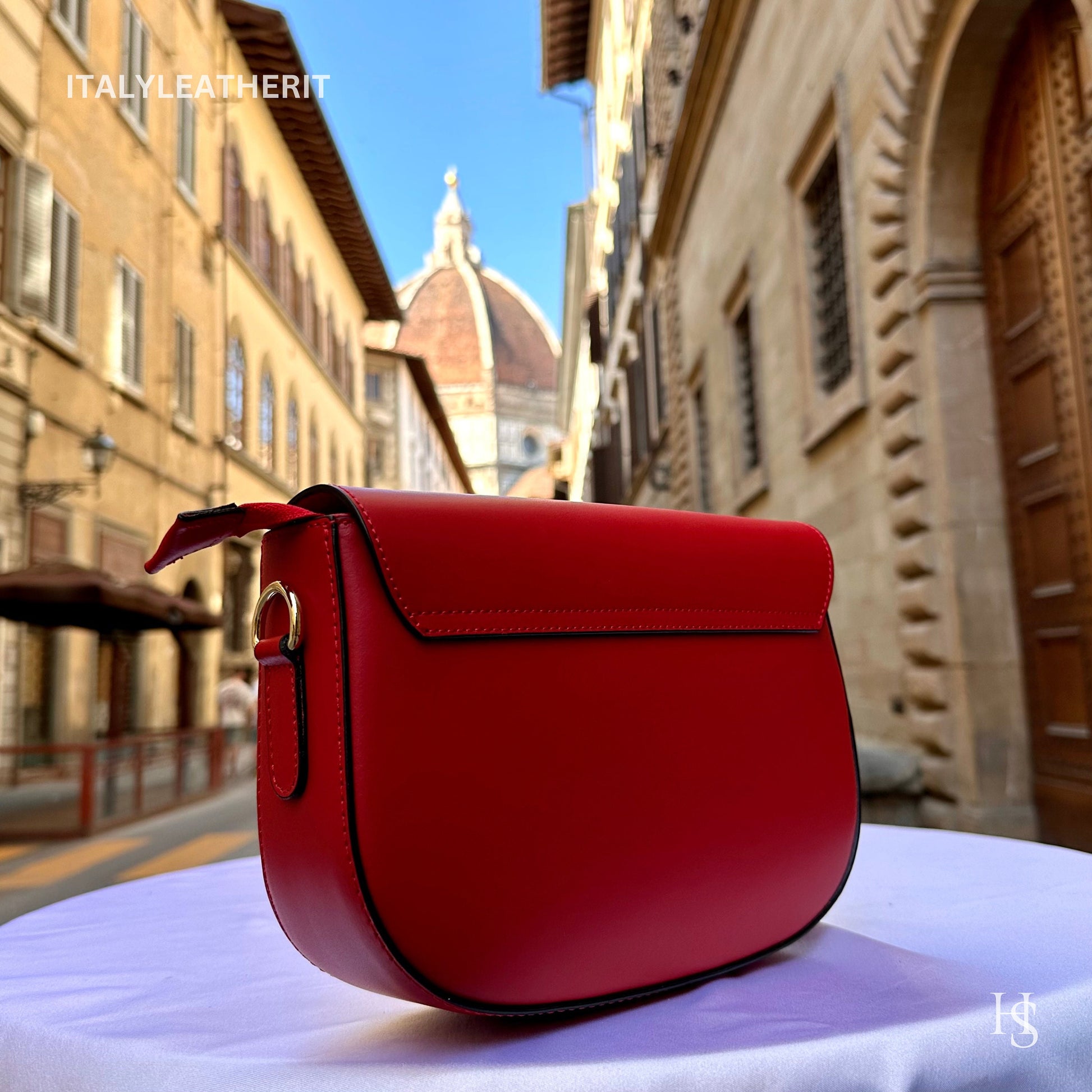 Italian Handmade Leather Bags for Women | Elegant Leather Tote & Red Crossbody Bag from Florence, Made in Italy