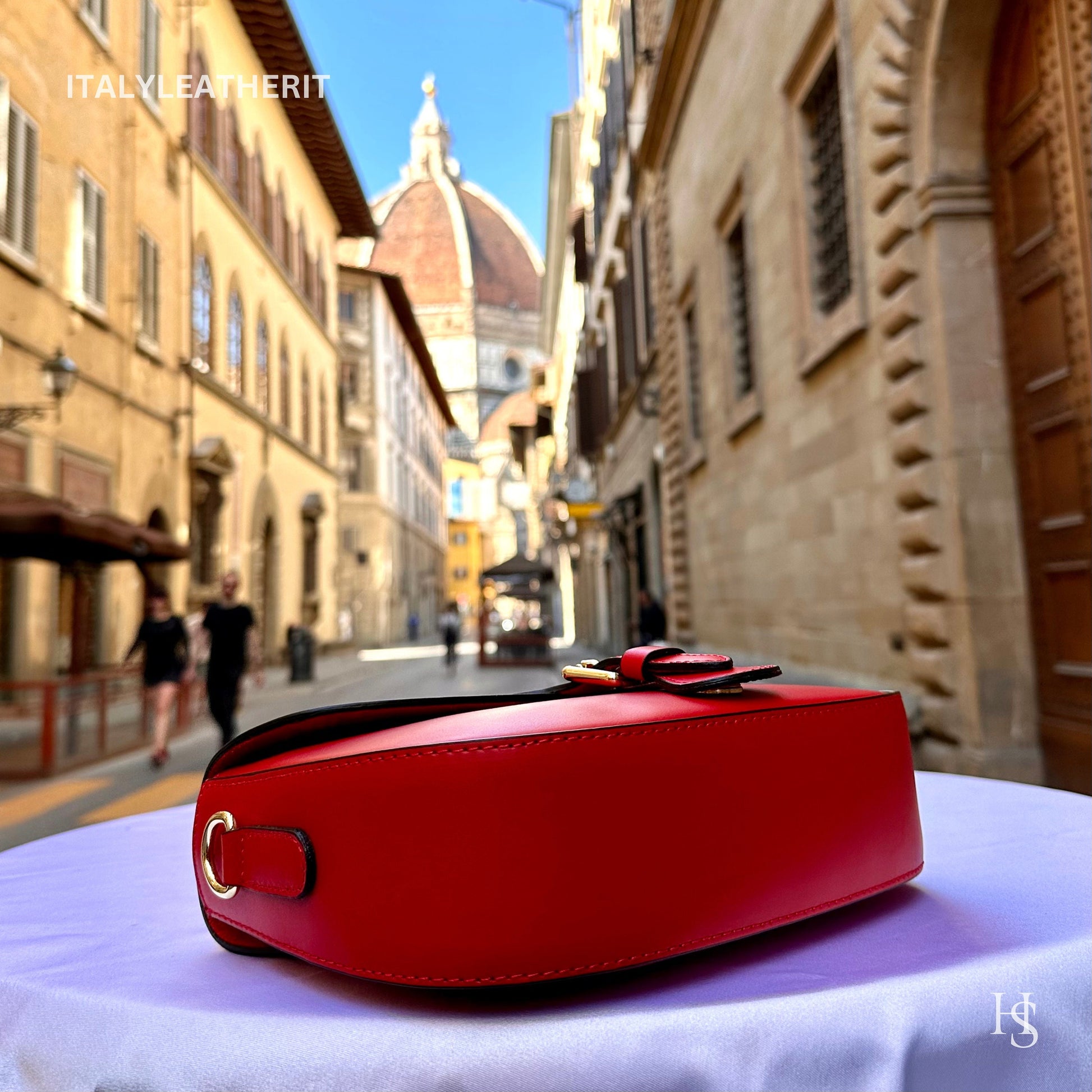Italian Handmade Leather Bags for Women | Elegant Leather Tote & Red Crossbody Bag from Florence, Made in Italy
