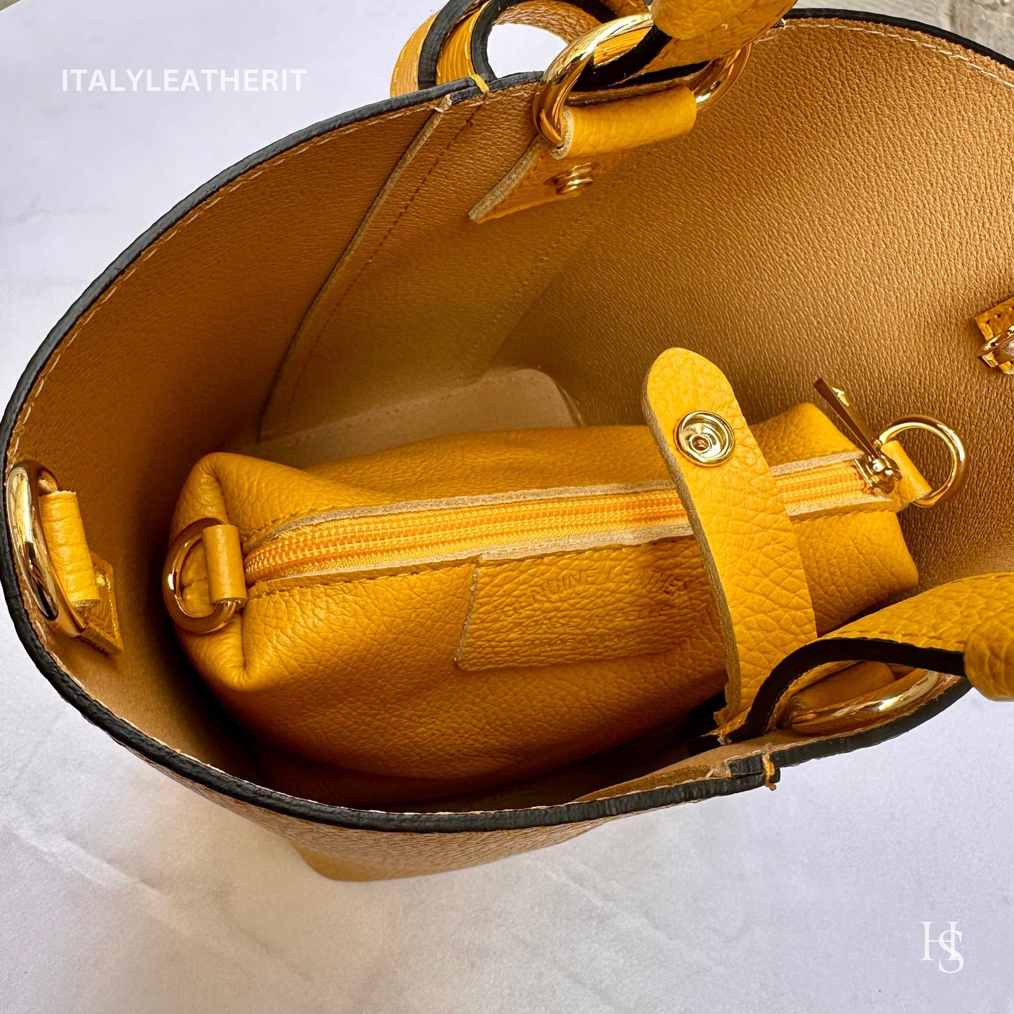Italian Handmade Leather Bags For Women l l Elegant Leather Tote From Florence, Bucket bag, Made in Italy