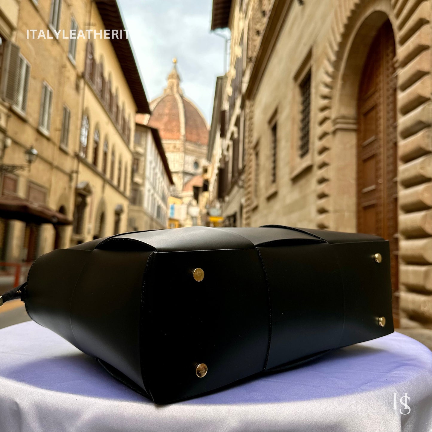 Italian Handmade Leather Bags for Women | Elegant Tote & Purse from Florence, Ladies bag, black bag, made in Italy