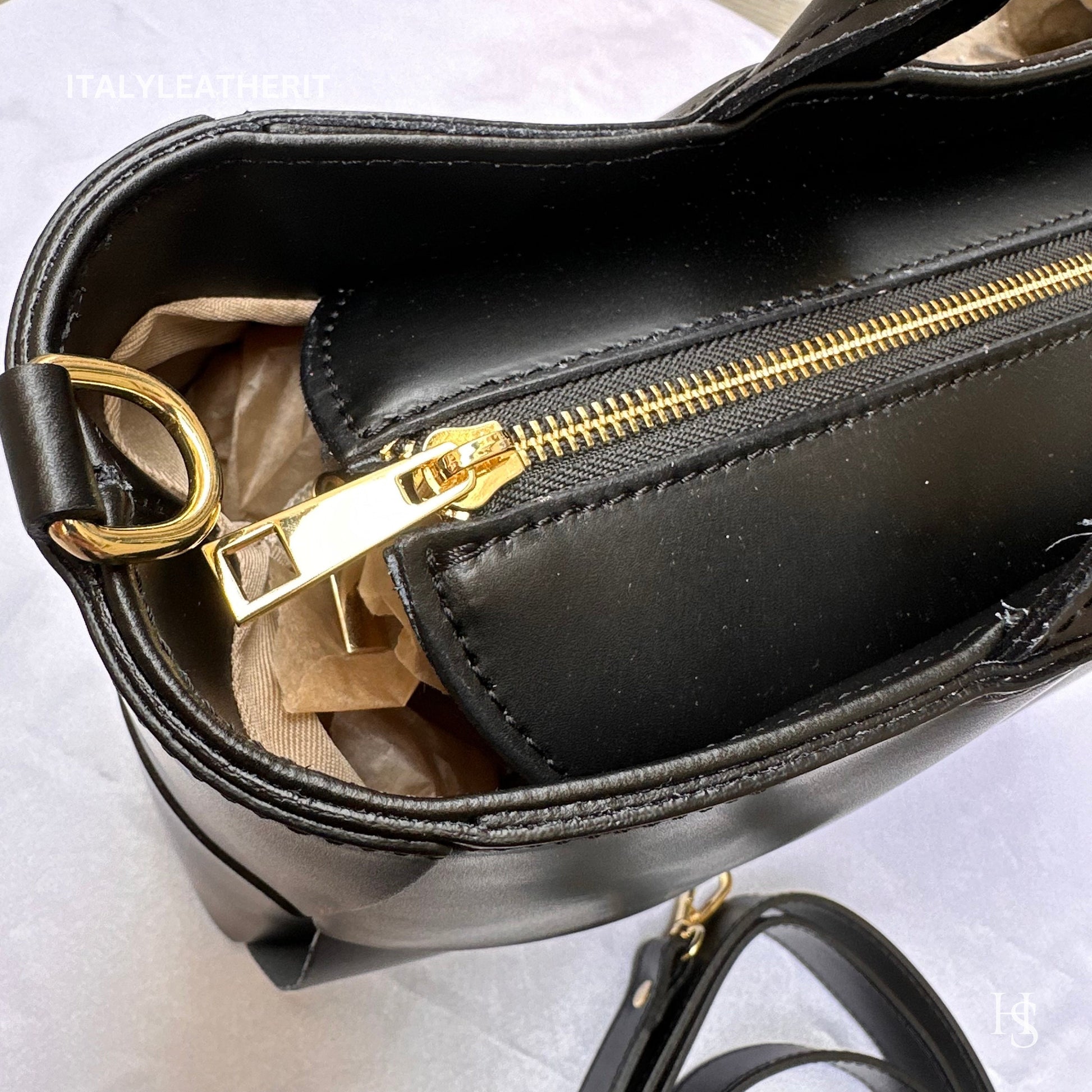 Italian Handmade Leather Bags for Women | Elegant Tote & Purse from Florence, Ladies bag, black bag, made in Italy