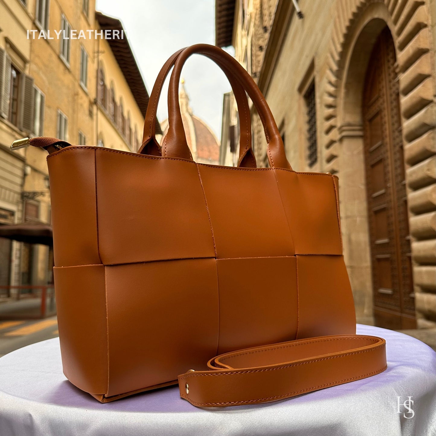 Italian Handmade Leather Bags for Women | Elegant Tote & Purse from Florence, Ladies bag, brown leather tote, large bag