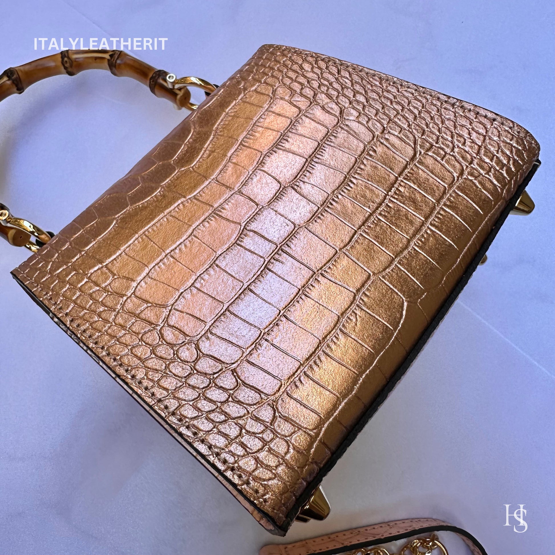 Italian Handmade Leather Bags for Women | Elegant Leather Tote from Florence - Medium-Sized, Light pink purse