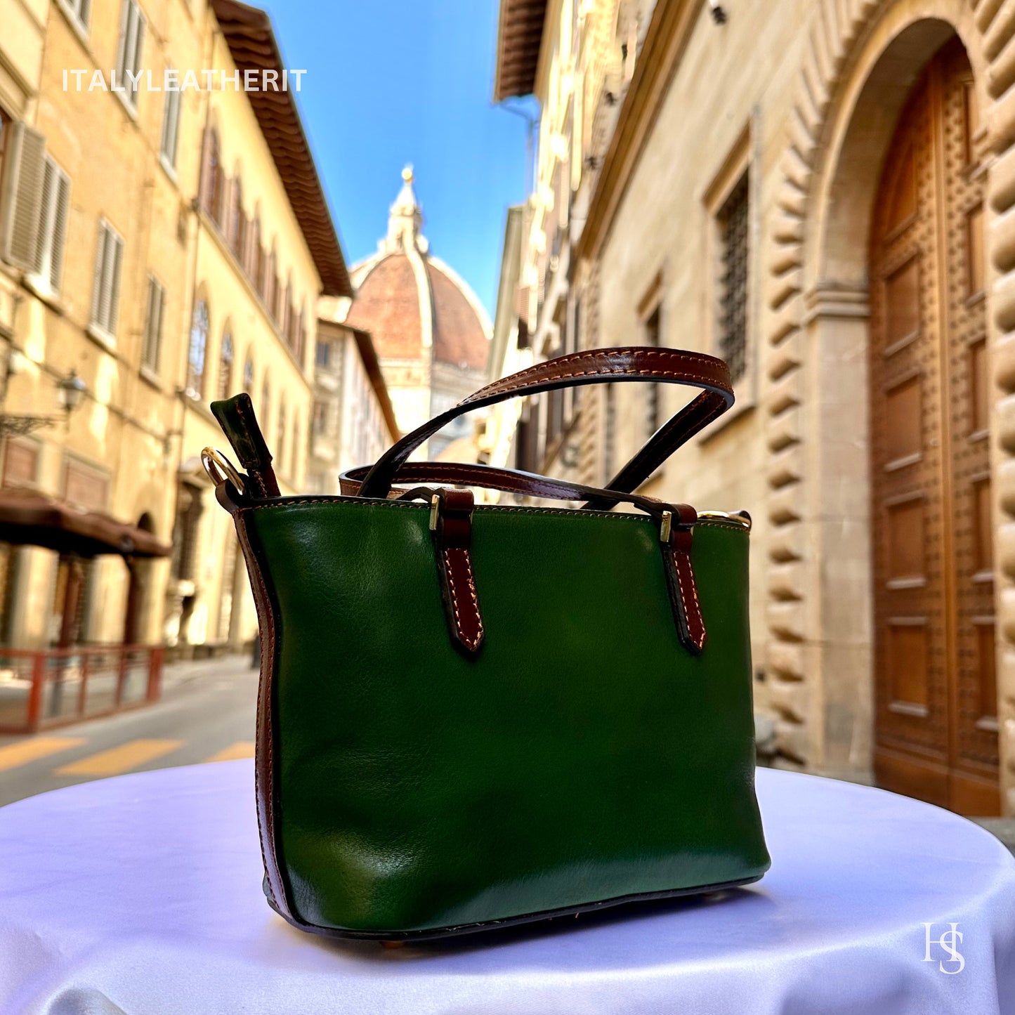 Italian Handmade Leather Bags For Women l l Elegant Leather Tote From Florence, Small boat bag, Made in Italy