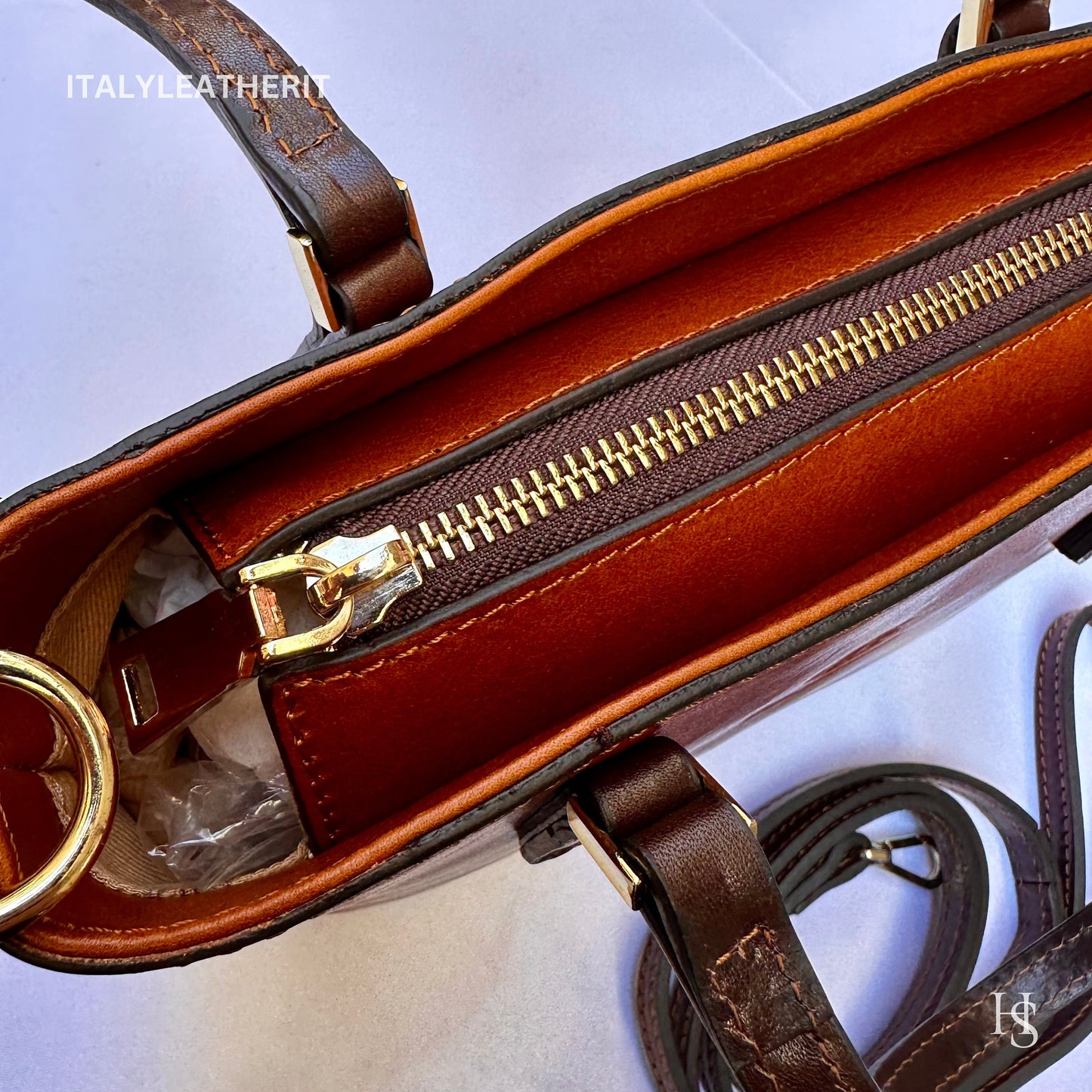 Italian Handmade Leather Bags For Women l l Elegant Leather Tote From Florence, Small boat bag, Made in Italy, Brown leather tote