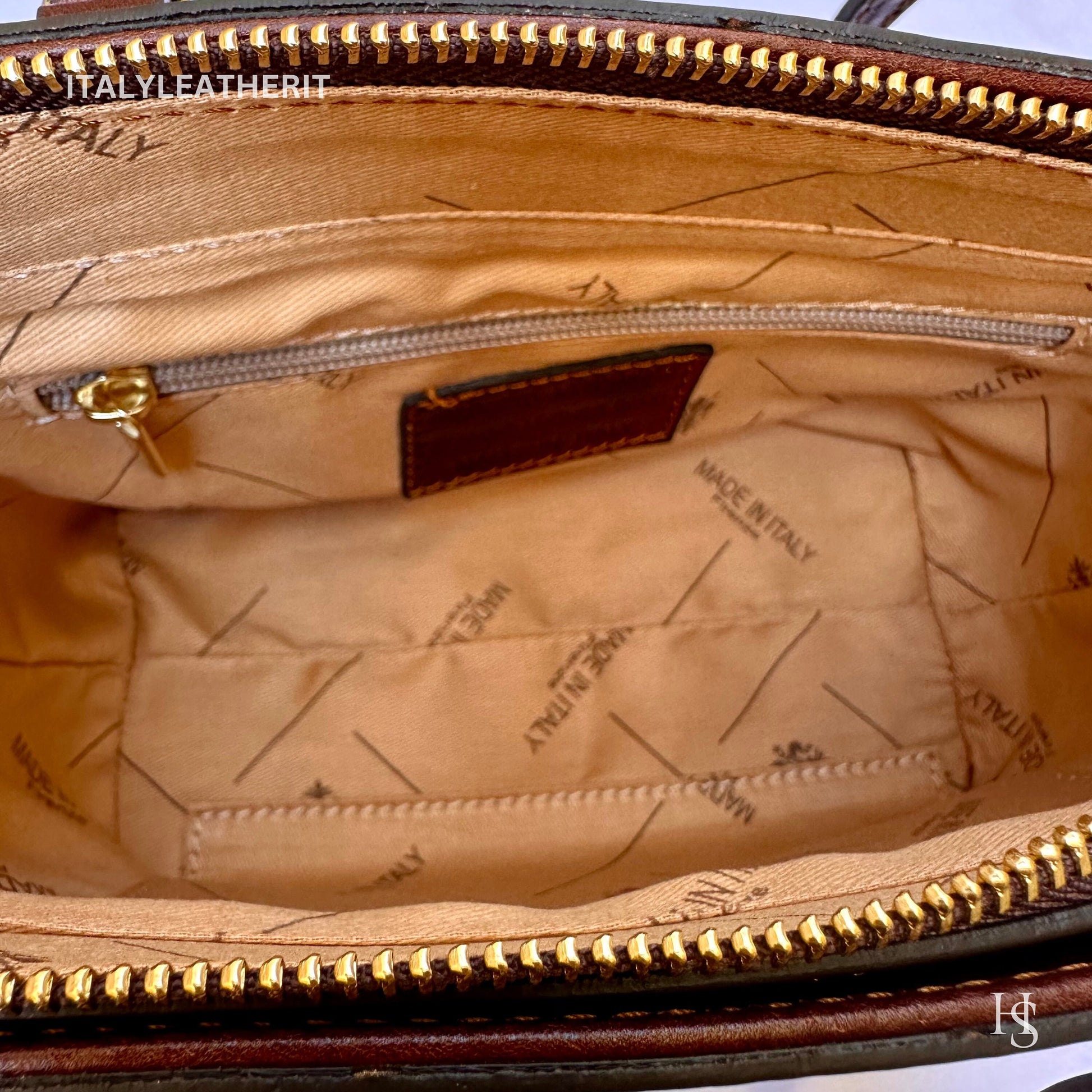 Italian Handmade Leather Bags For Women l l Elegant Leather Tote From Florence, Small boat bag, Made in Italy