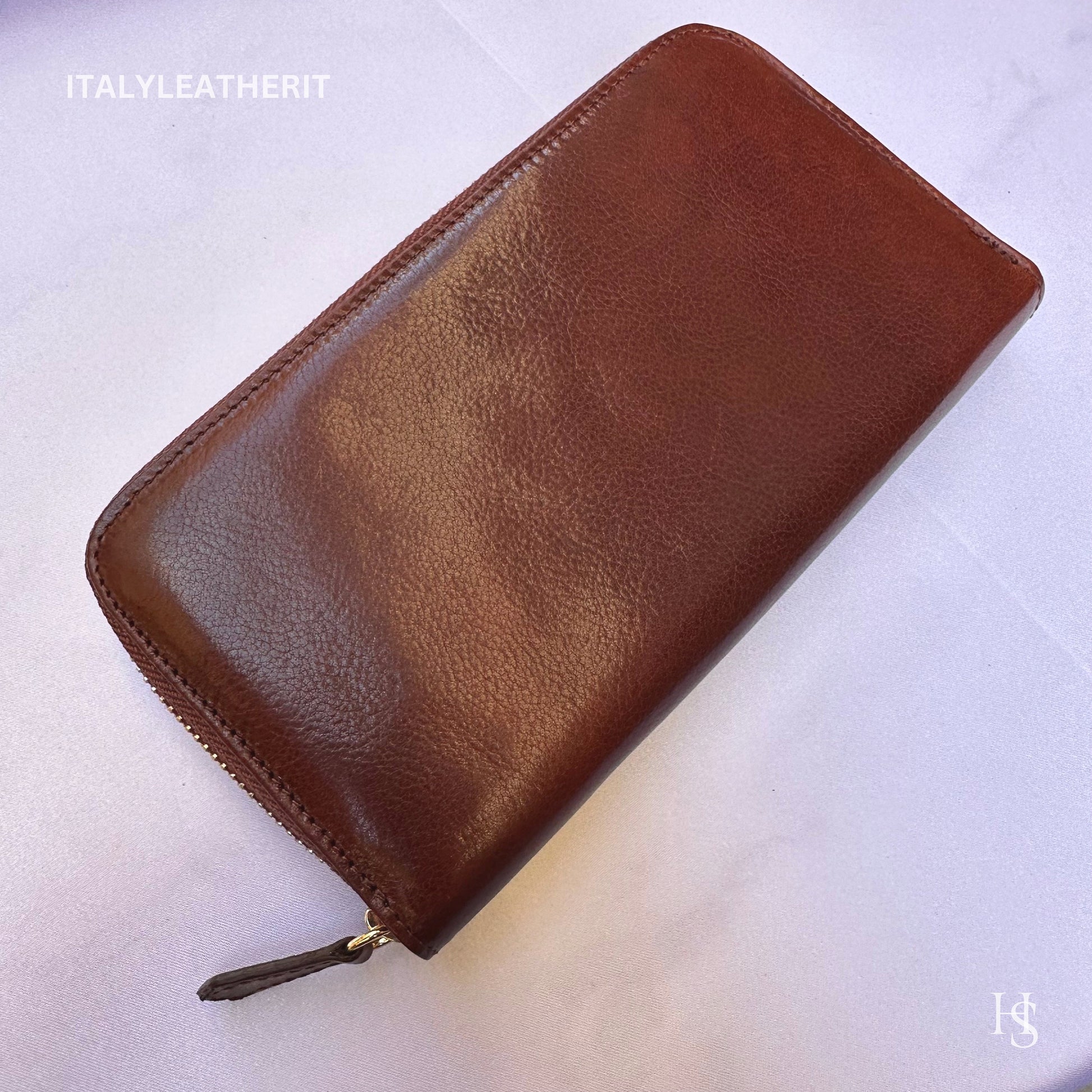 Italian Handmade Leather Wallet For Women | Florence Craftsmanship | Genuine Leather | Women's Fashion Accessory l Brown leather wallet