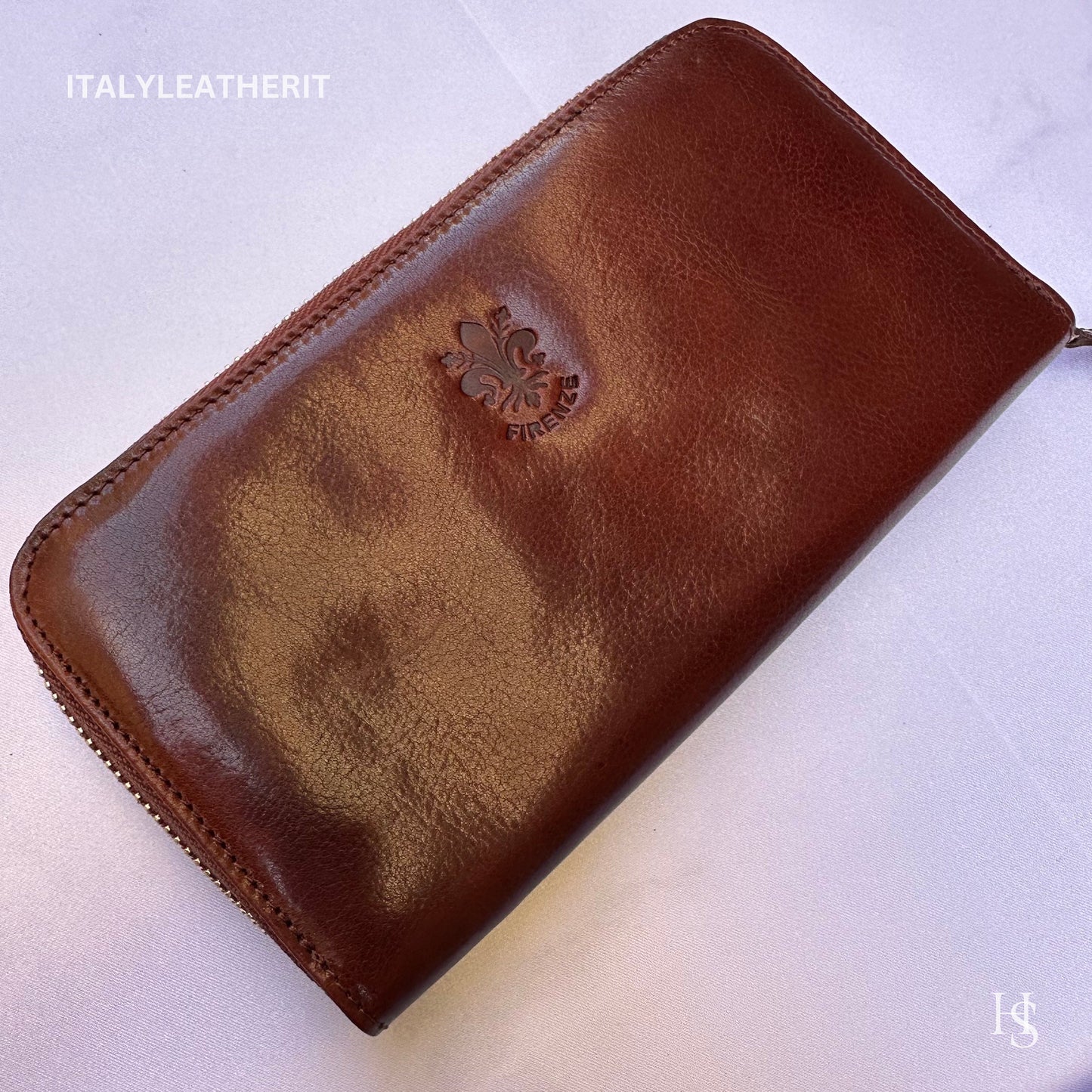 Italian Handmade Leather Wallet For Women | Florence Craftsmanship | Genuine Leather | Women's Fashion Accessory l Brown leather wallet