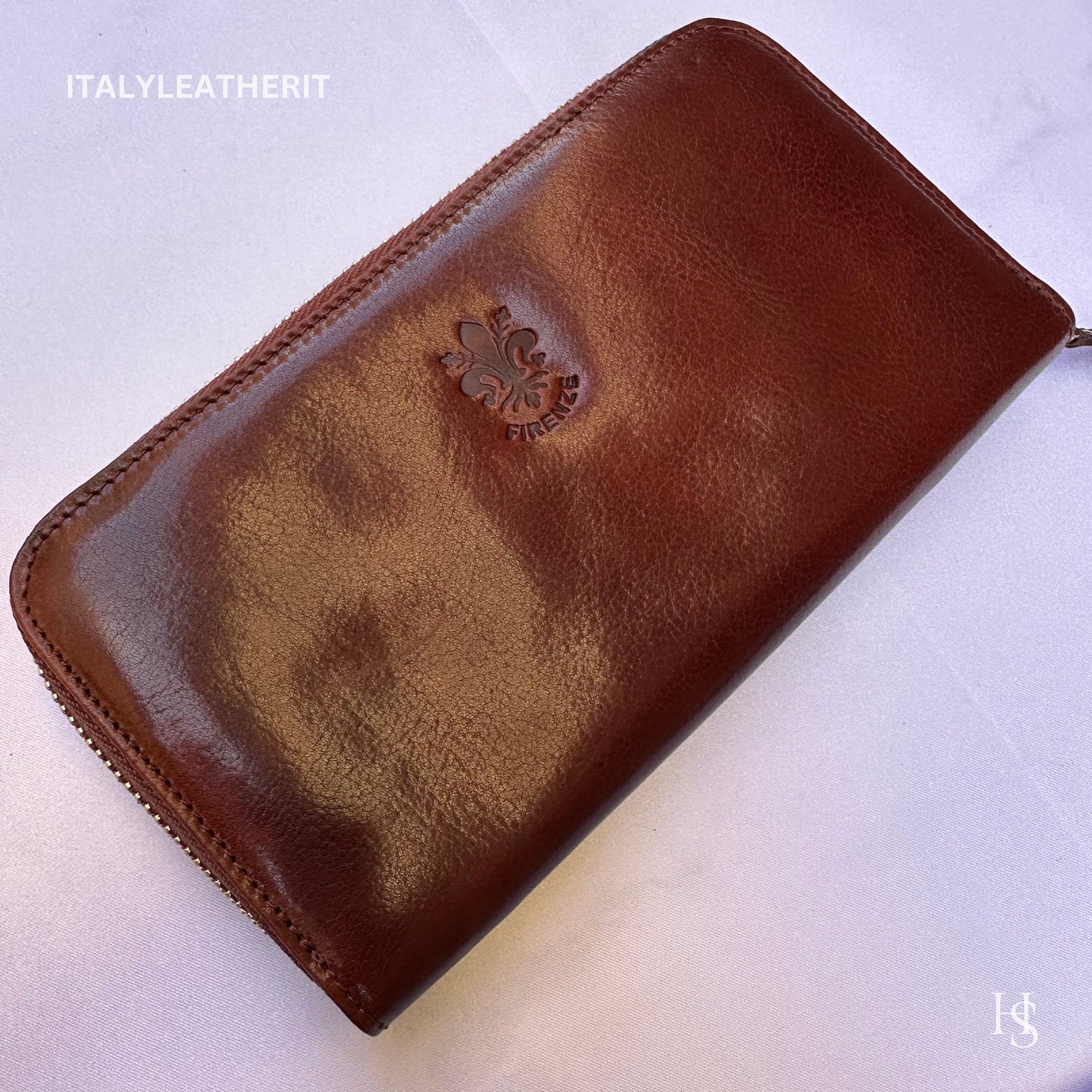 Italian Handmade Leather Wallet For Women | Florence Craftsmanship | Genuine Leather | Women's Fashion Accessory l Brown leather wallet