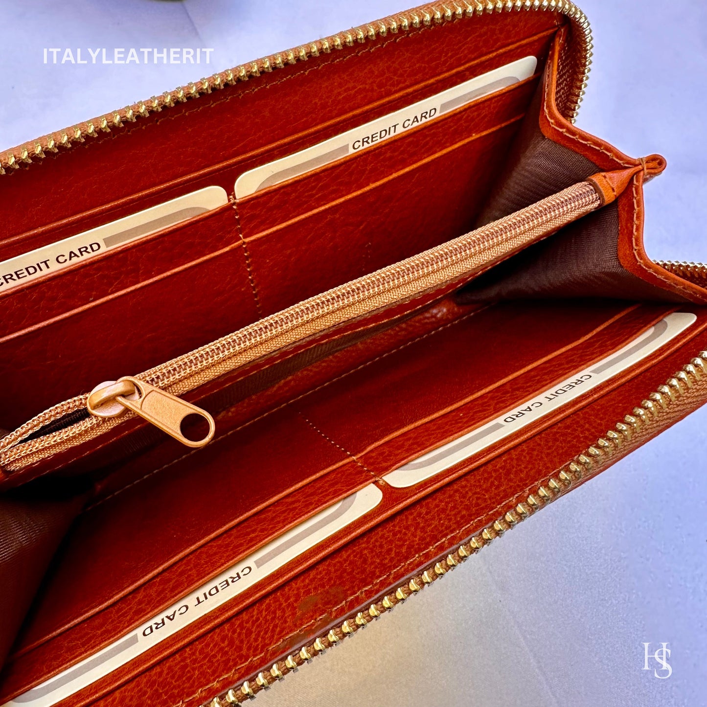 Italian Handmade Leather Wallet For Women | Florence Craftsmanship | Genuine Leather | Women's Brown Leather Wallet