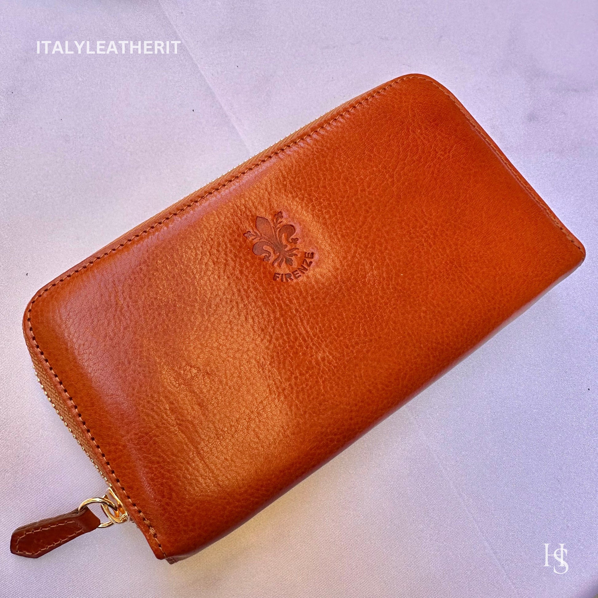 Italian Handmade Leather Wallet For Women | Florence Craftsmanship | Genuine Leather | Women's Brown Leather Wallet