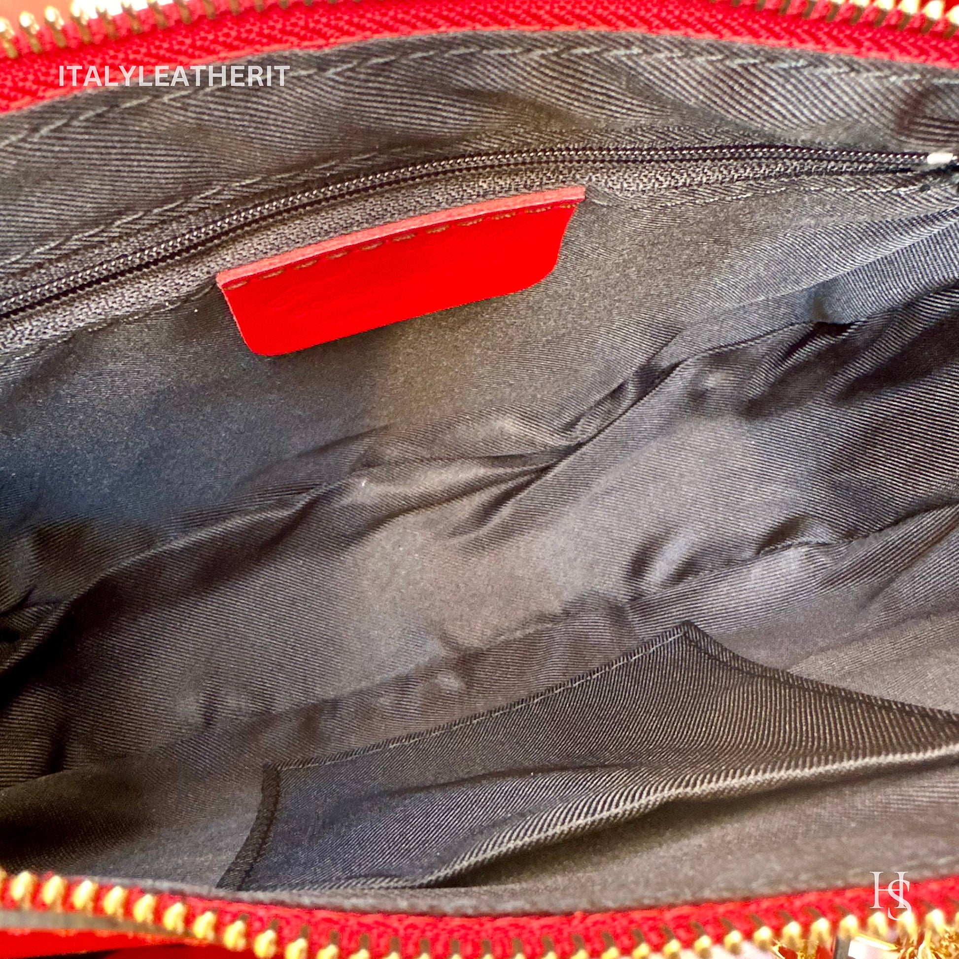 Italian Handmade Leather Bags For Women l l Elegant Leather Tote From Florence, Red leather tote, Made in Italy
