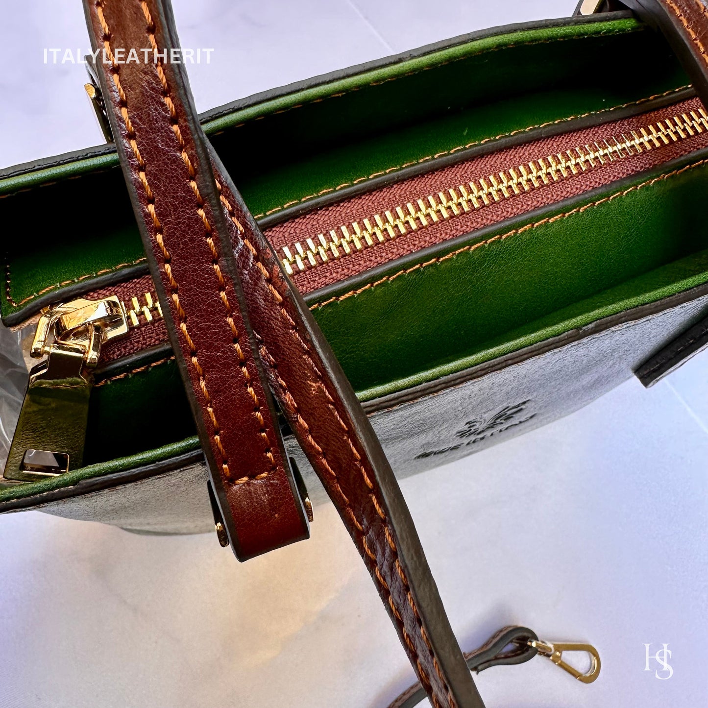Italian Handmade Leather Bags For Women l l Elegant Leather Tote From Florence, Small boat bag, Made in Italy