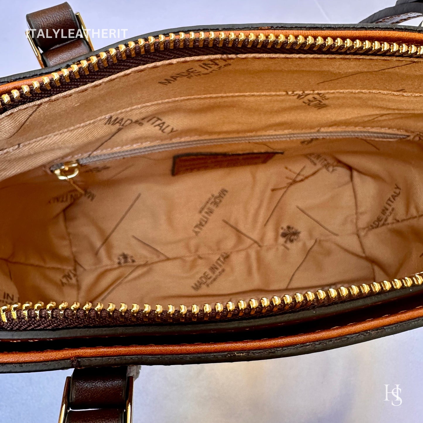 Italian Handmade Leather Bags For Women l l Elegant Leather Tote From Florence, Small boat bag, Made in Italy, Brown leather tote