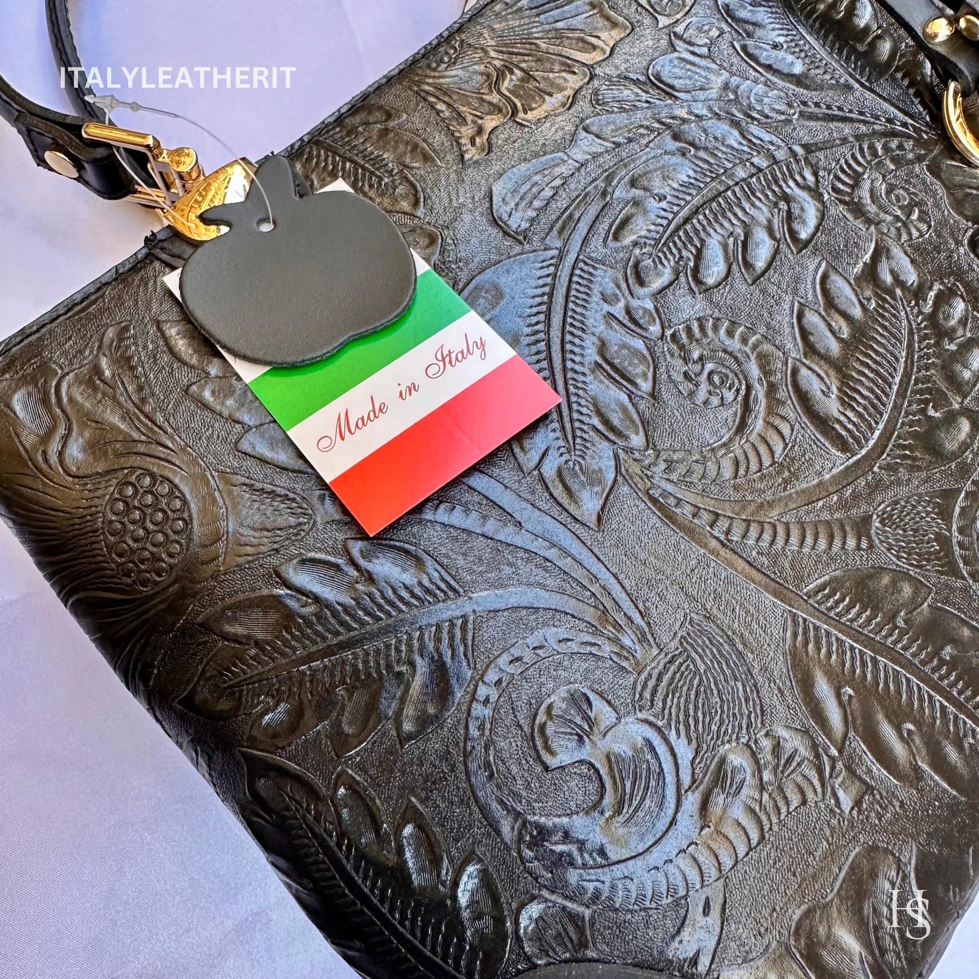Italian Handmade Leather Bags For Woman l l Elegant Leather Tote From Florence || Made in Italy, Black leather tote
