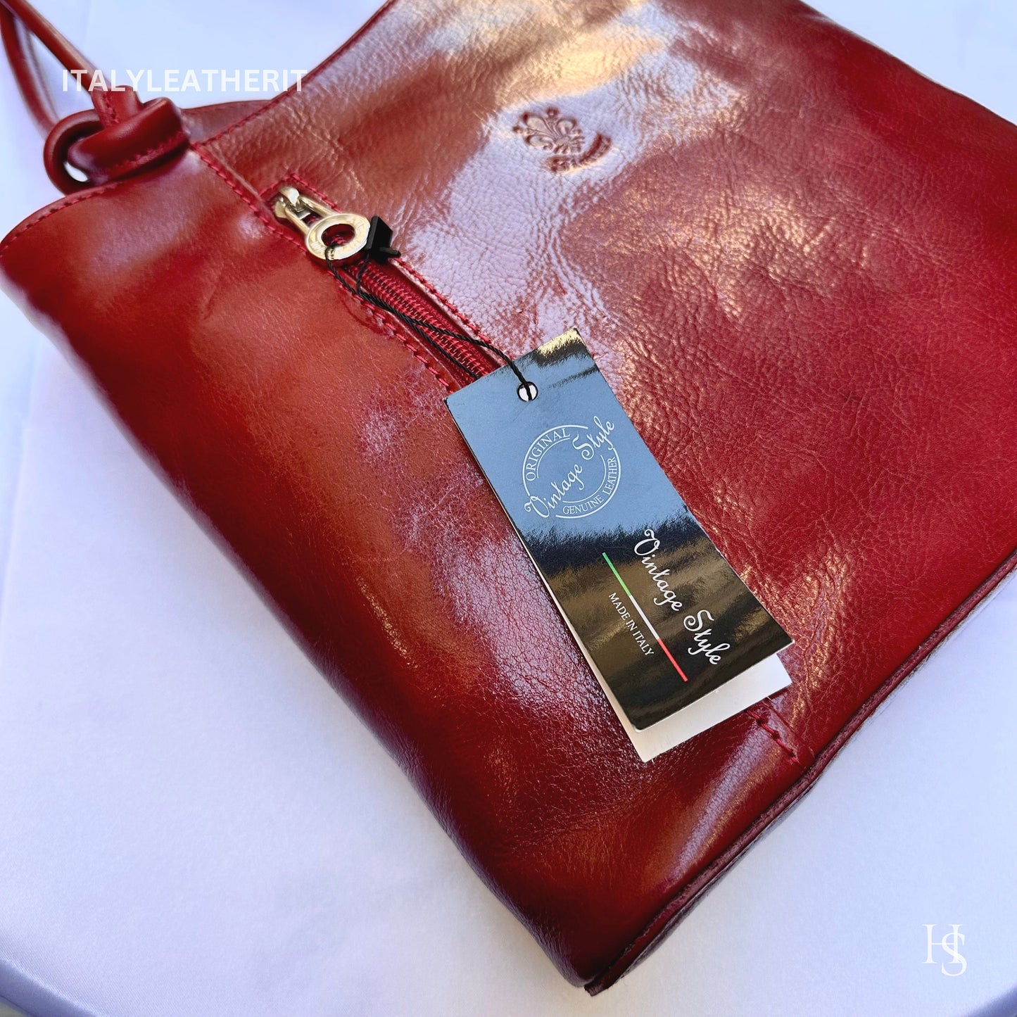 Italian Handmade Leather Bags For Women l l Elegant Leather Tote From Florence, Red Backpack and Shoulder Bag