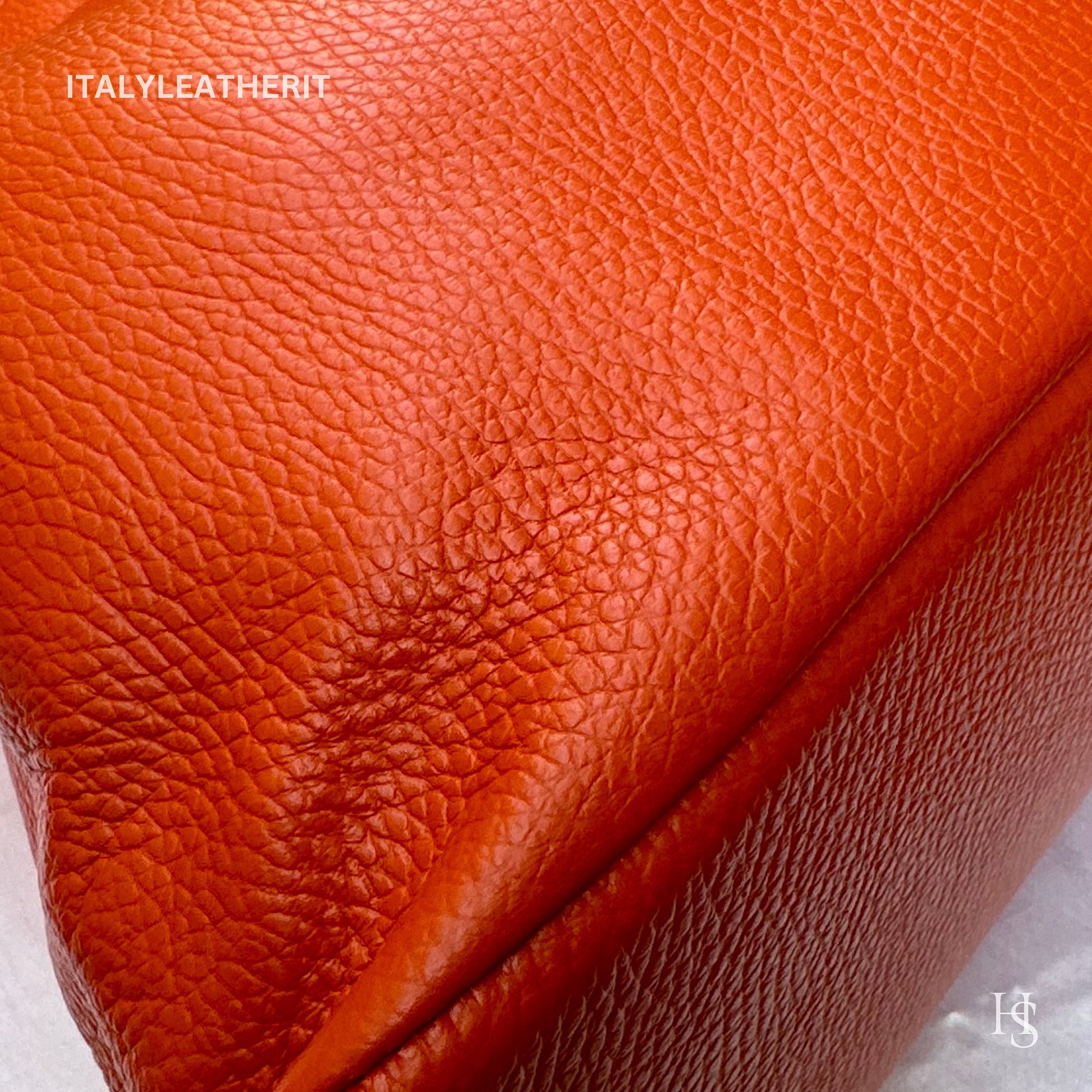 Italian Handmade Soft Leather Bags For Women l Soft Leather From Florence l Orange shoulder Bag