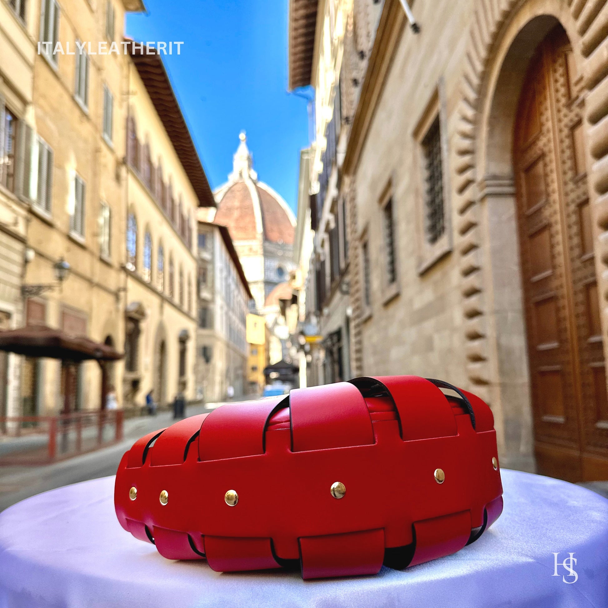 Italian Handmade Leather Bags For Women l l Elegant Leather Tote From Florence, Red leather tote, Made in Italy