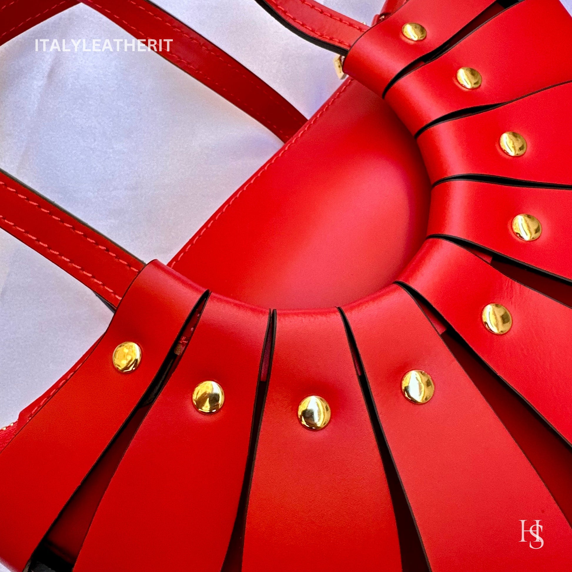 Italian Handmade Leather Bags For Women l l Elegant Leather Tote From Florence, Red leather tote, Made in Italy