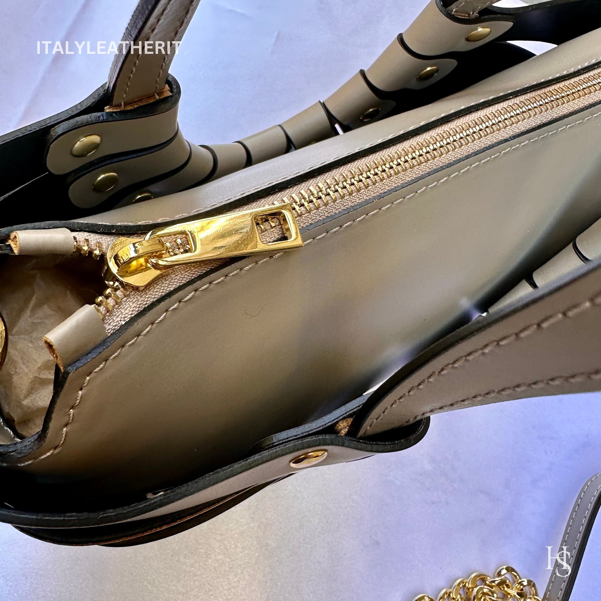 Italian Handmade Leather Bags For Women l l Elegant Leather Tote From Florence, Taupe leather tote, Anniversary Gift
