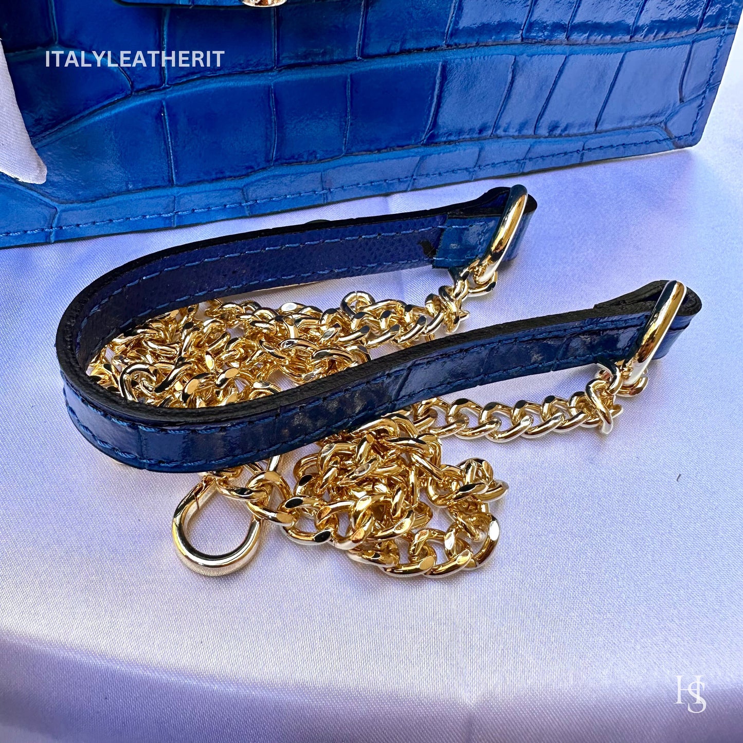 Italian Handmade Leather Bags For Women l l Elegant Leather Tote From Florence ll Handmade Italy, blue leather tote