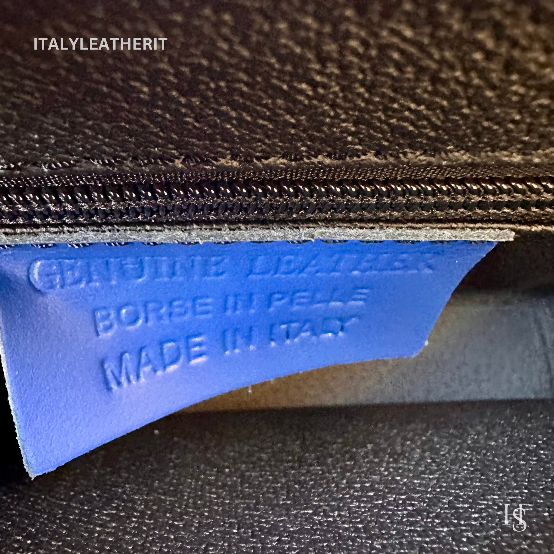 Italian Handmade Leather Bags For Women | Elegant Leather Tote From Florence | Made in Italy | Blue Leather Tote Bag