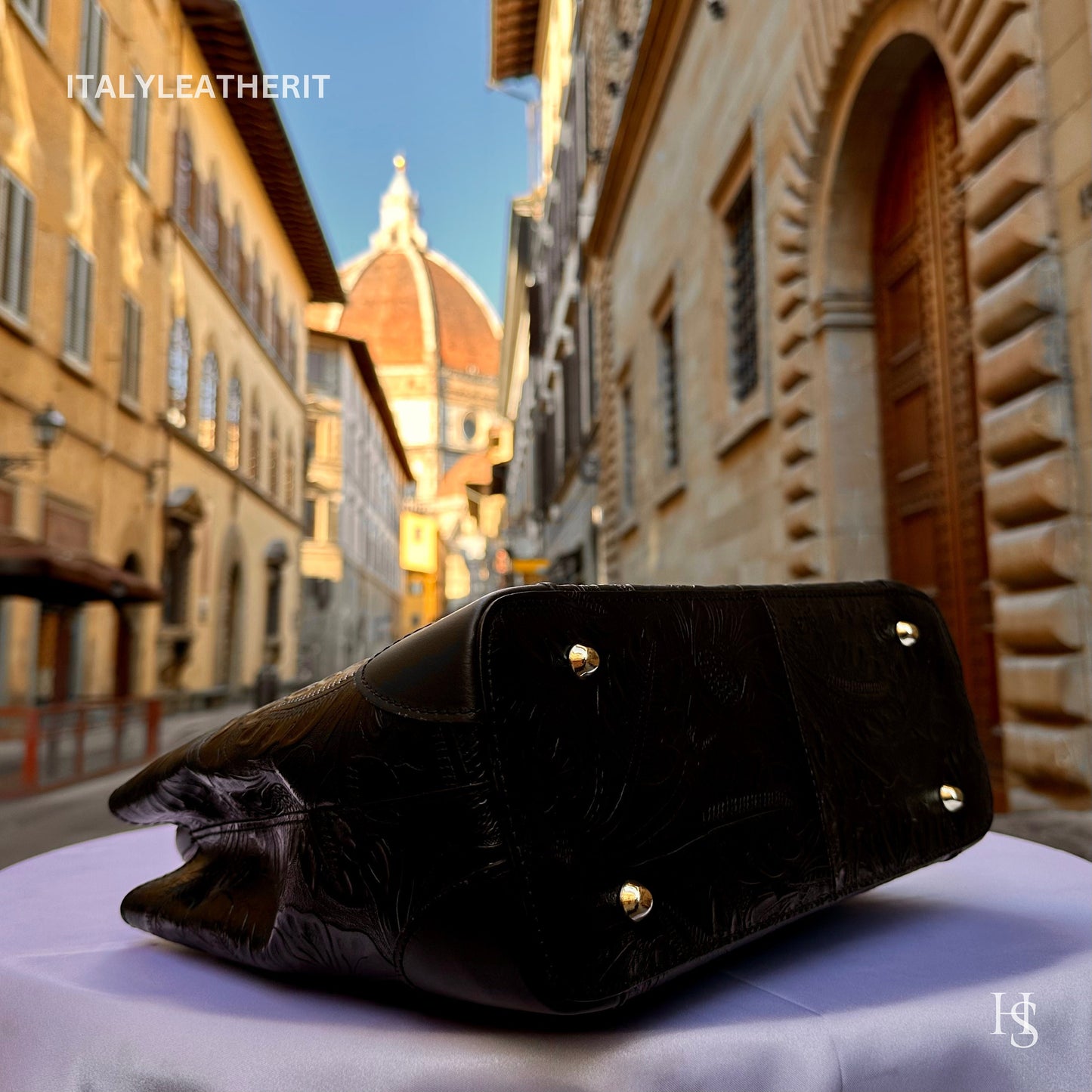 Italian Handmade Leather Bags For Woman l l Elegant Leather Tote From Florence || Made in Italy, Black leather tote