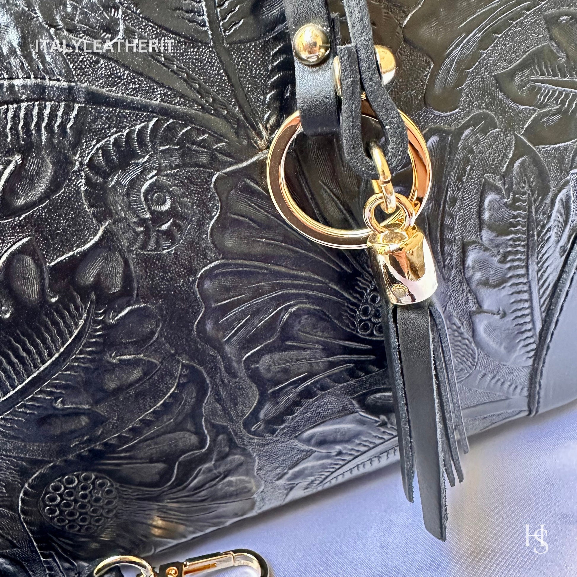 Italian Handmade Leather Bags For Woman l l Elegant Leather Tote From Florence || Made in Italy, Black leather tote