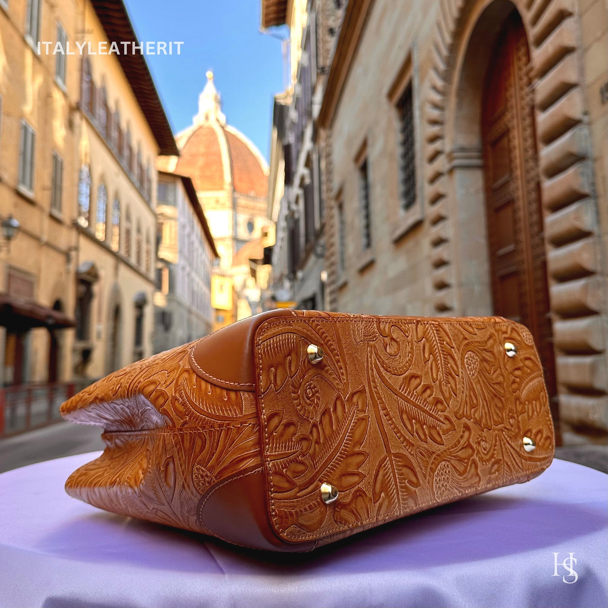 Italian Handmade Leather Bags For Woman l l Elegant Leather Tote From Florence || Made in Italy , Brown leather tote
