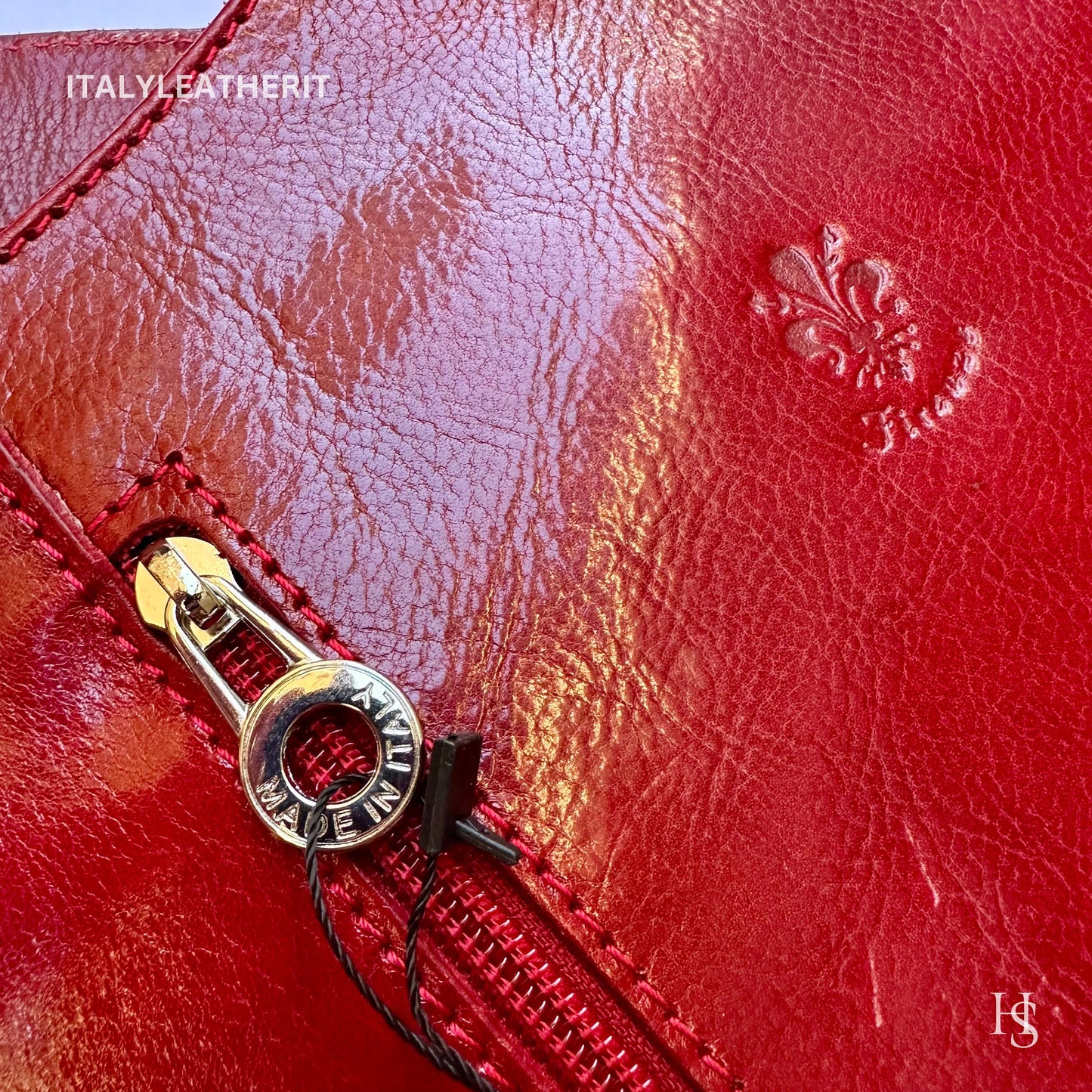 Italian Handmade Leather Bags For Women l l Elegant Leather Tote From Florence, Red Backpack and Shoulder Bag
