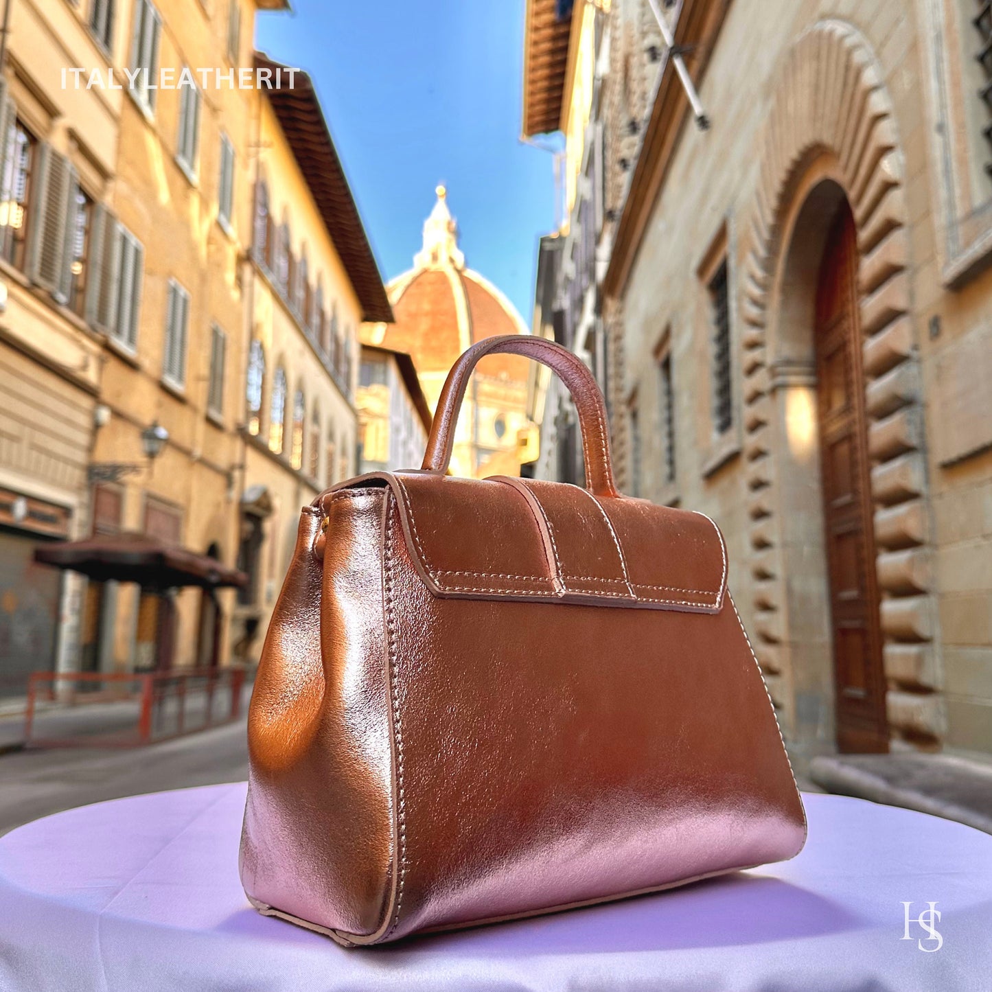 Italian Handmade Leather Bags For Women | Elegant Leather Tote From Florence, Luxury Handbag