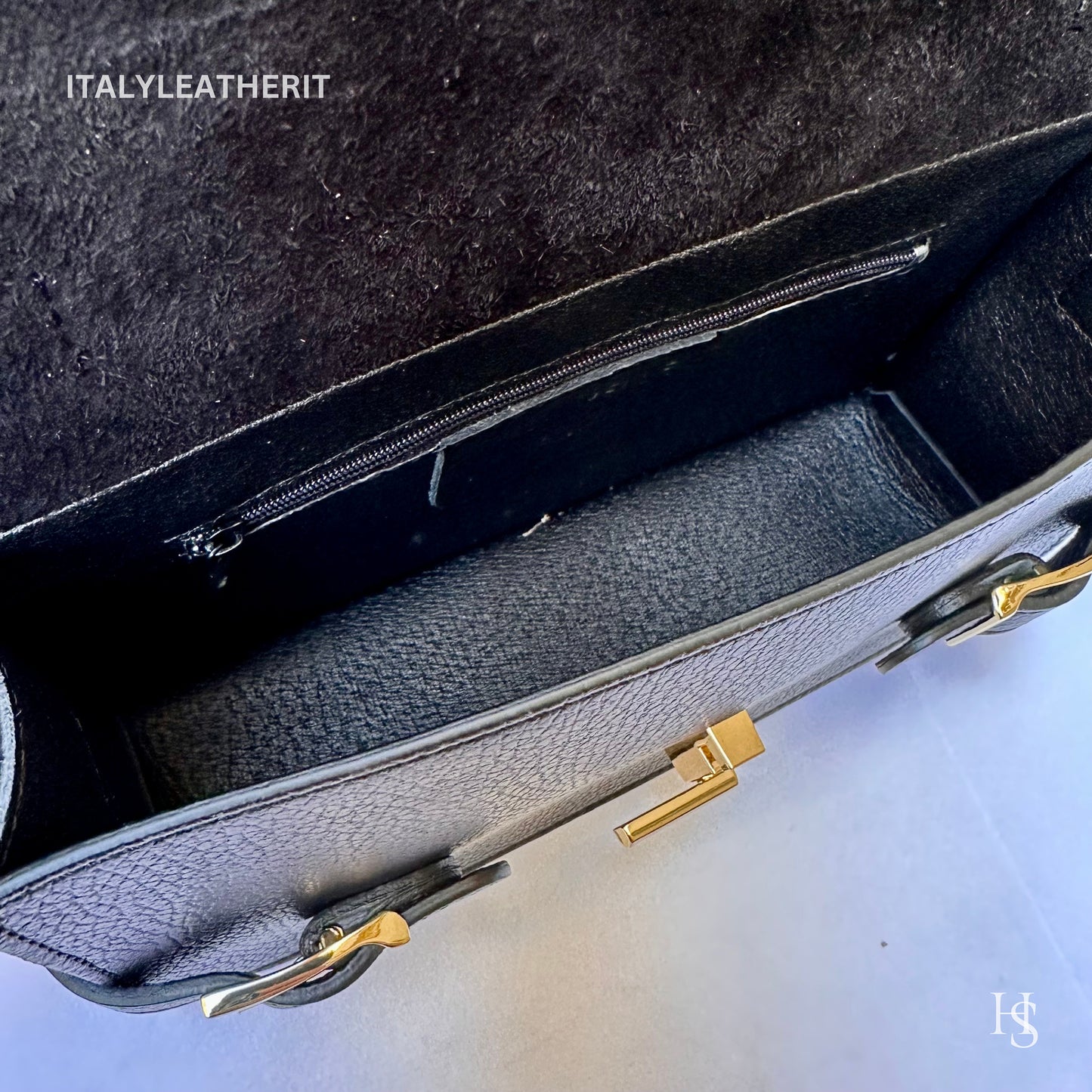 Italian Handmade Leather Bags For Women | Elegant Leather Tote From Florence | Black Handbag and Shoulder Bag