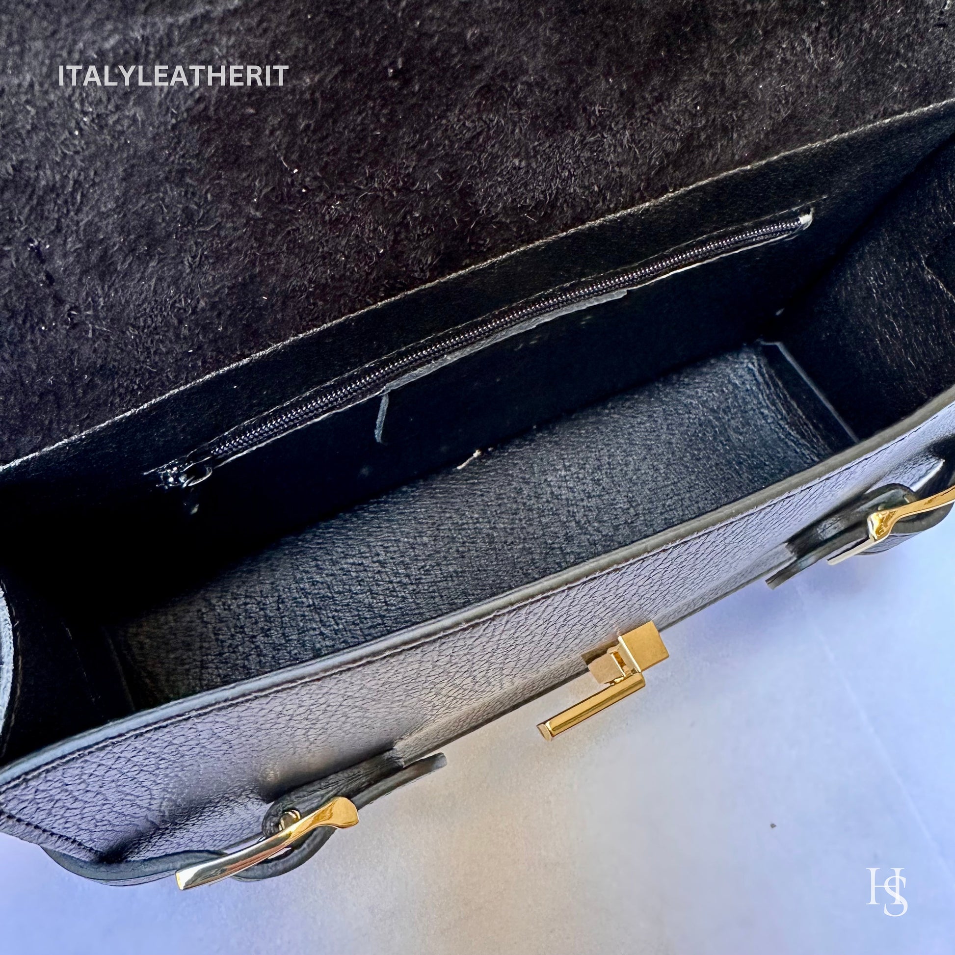 Italian Handmade Leather Bags For Women | Elegant Leather Tote From Florence | Black Handbag and Shoulder Bag
