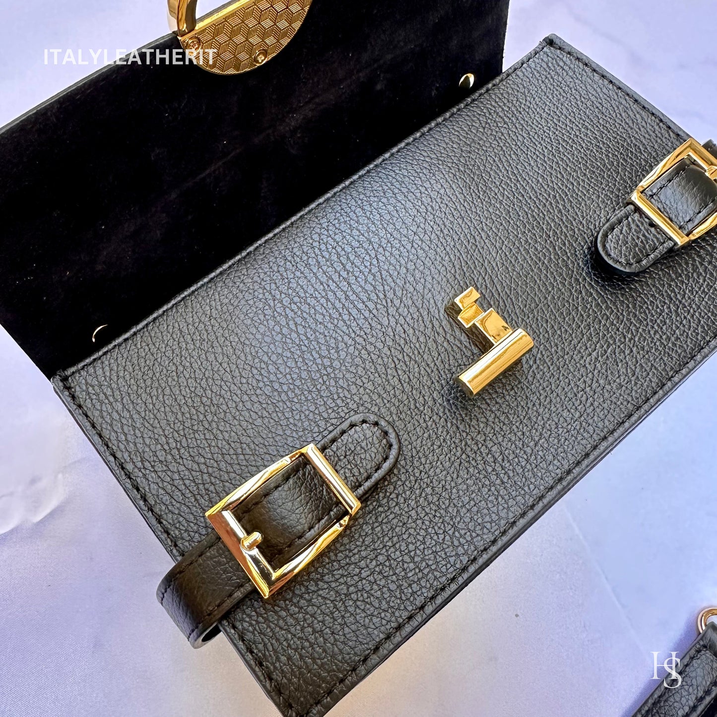 Italian Handmade Leather Bags For Women | Elegant Leather Tote From Florence | Black Handbag and Shoulder Bag