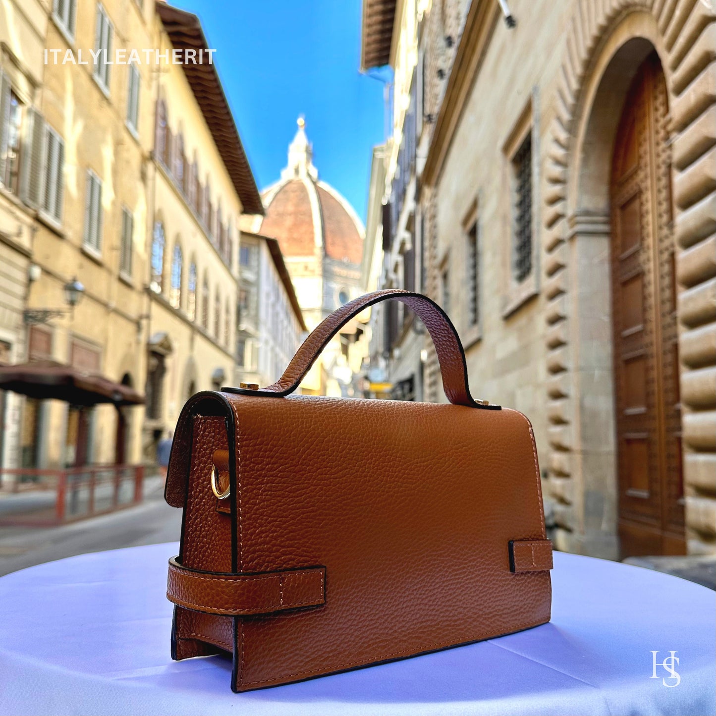 Italian Handmade Leather Bags For Women | Elegant Leather Tote From Florence | Brown Handbag and Shoulder Bag