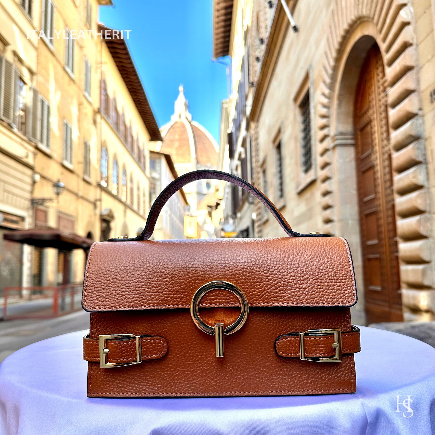 Italian Handmade Leather Bags For Women | Elegant Leather Tote From Florence | Brown Handbag and Shoulder Bag