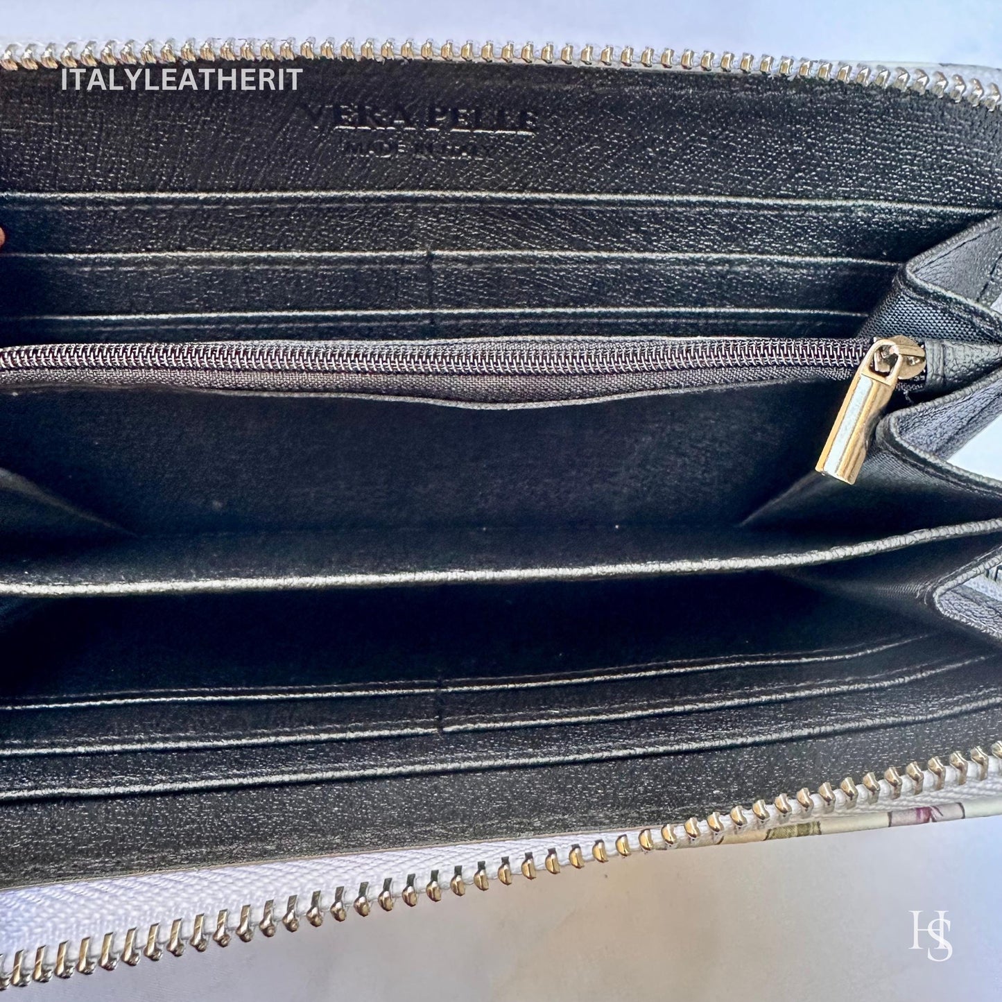 Italian Handmade Leather Wallet For Women | Florence Craftsmanship | Genuine Leather | Flower Wallet