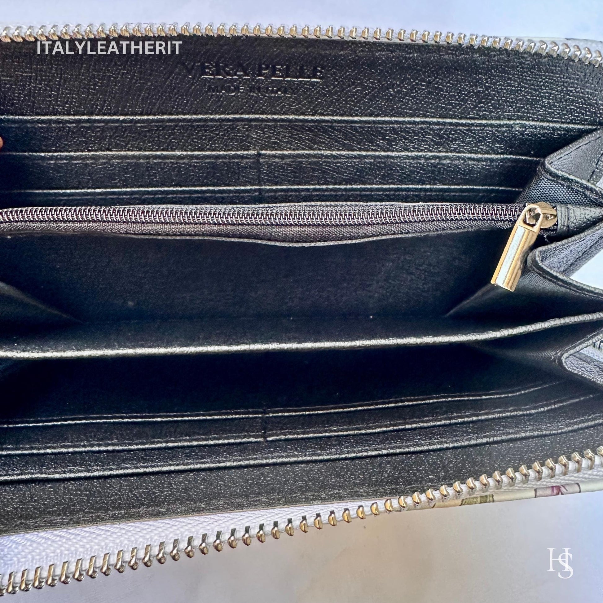 Italian Handmade Leather Wallet For Women | Florence Craftsmanship | Genuine Leather | Flower Wallet