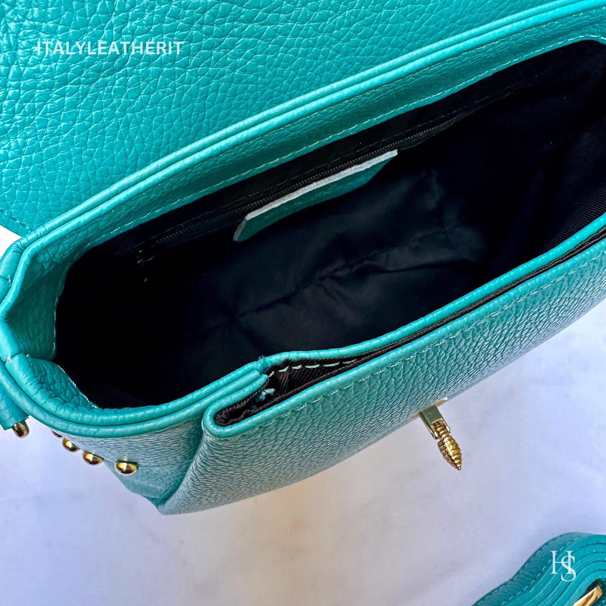 Italian Handmade Leather Bags For Women l l Elegant Leather Tote From Florence with bee-shaped lobster clasp closure