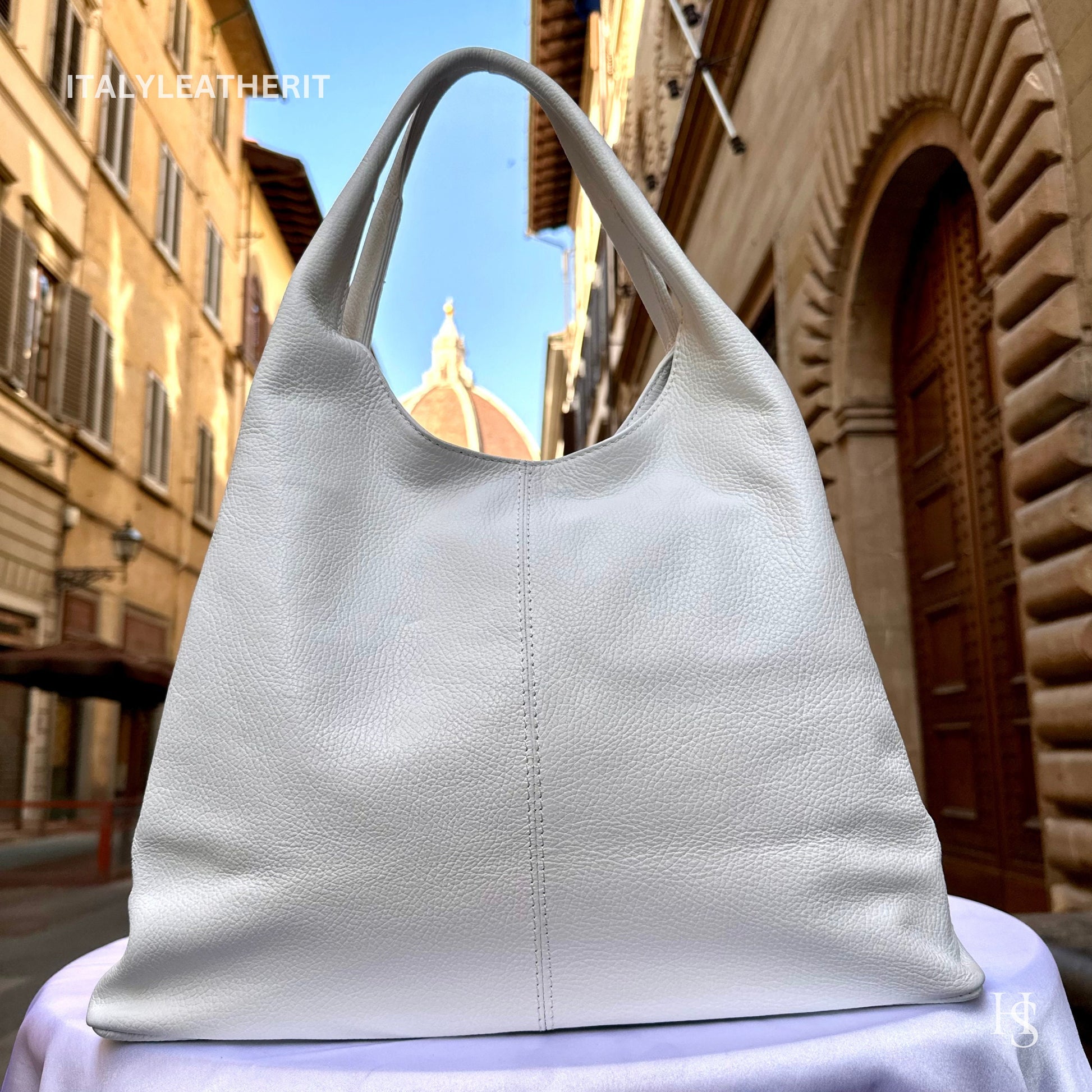 Italian Handmade Soft Leather Bags For Women l Soft Leather From Florence l White shoulder Bag