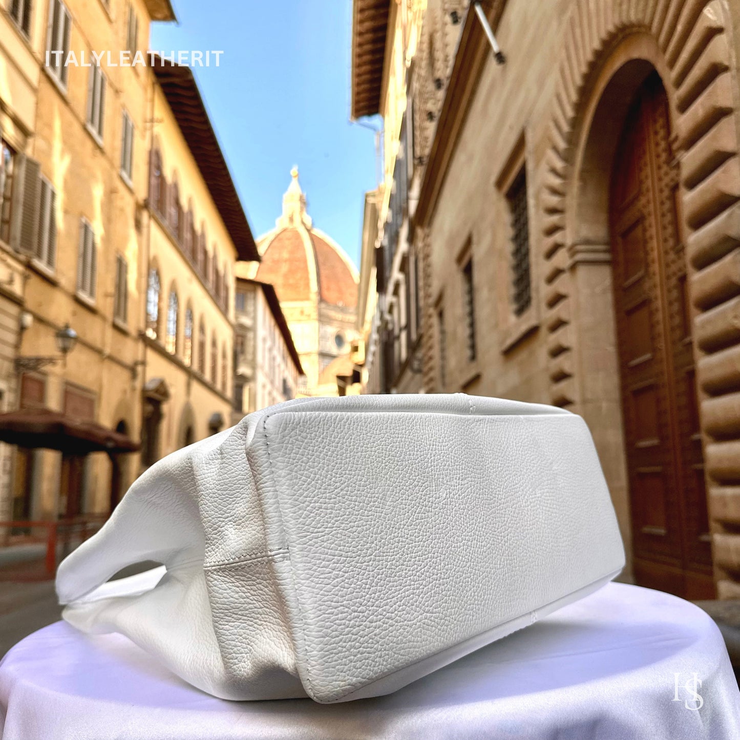 Italian Handmade Soft Leather Bags For Women l Soft Leather From Florence l White shoulder Bag