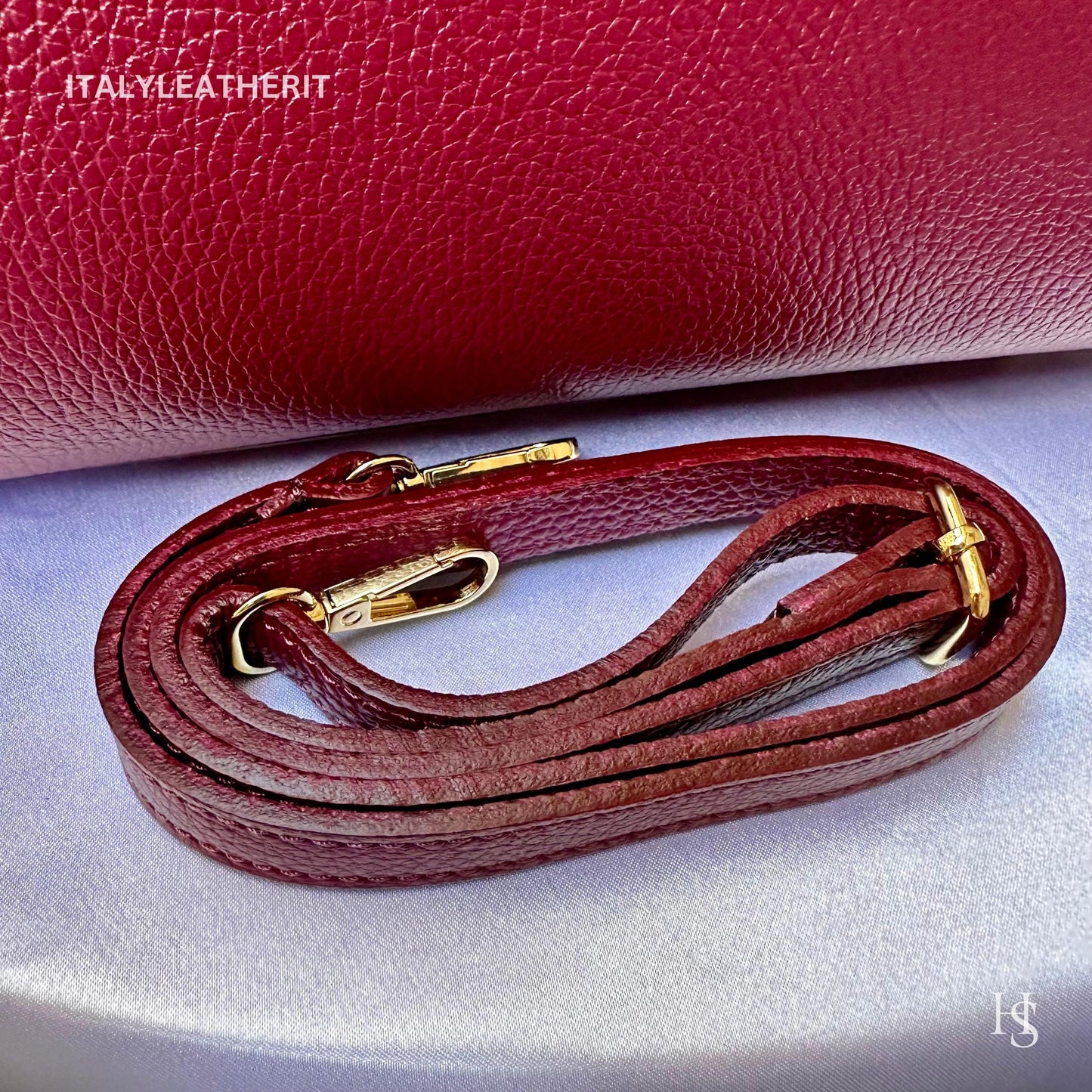 Italian Handmade Leather Bags for Women | Elegant Tote & Purse from Florence, gold hardware bag, Burgundy Bag