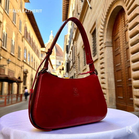 Italian Handmade Leather Bags For Women l Elegant Small Leather Tote From Florence, Mini Shoulder Bag, Gift for her