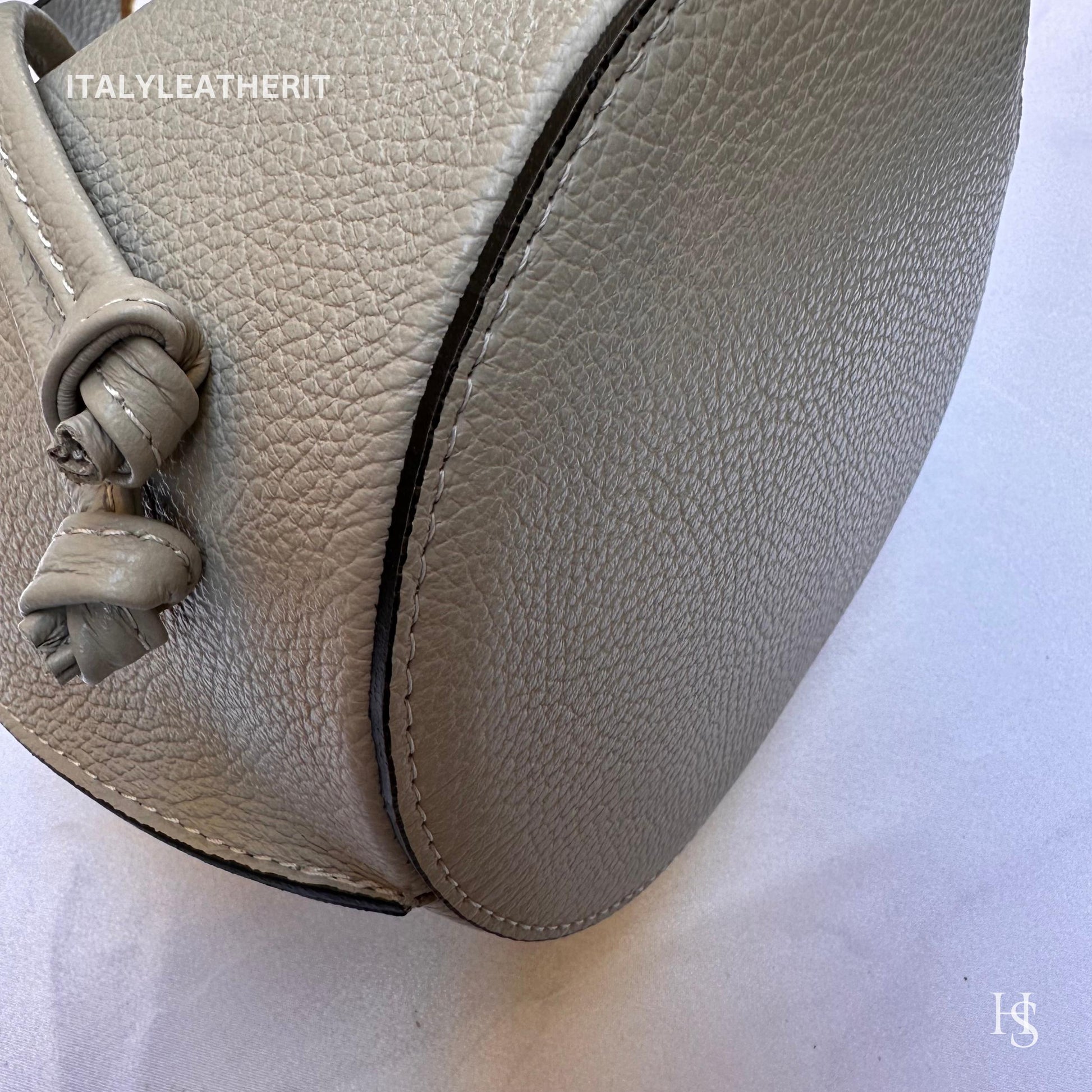 Italian Handmade Leather Bags For Women l l Elegant Leather Tote From Florence, Bucket bag, Gray bag