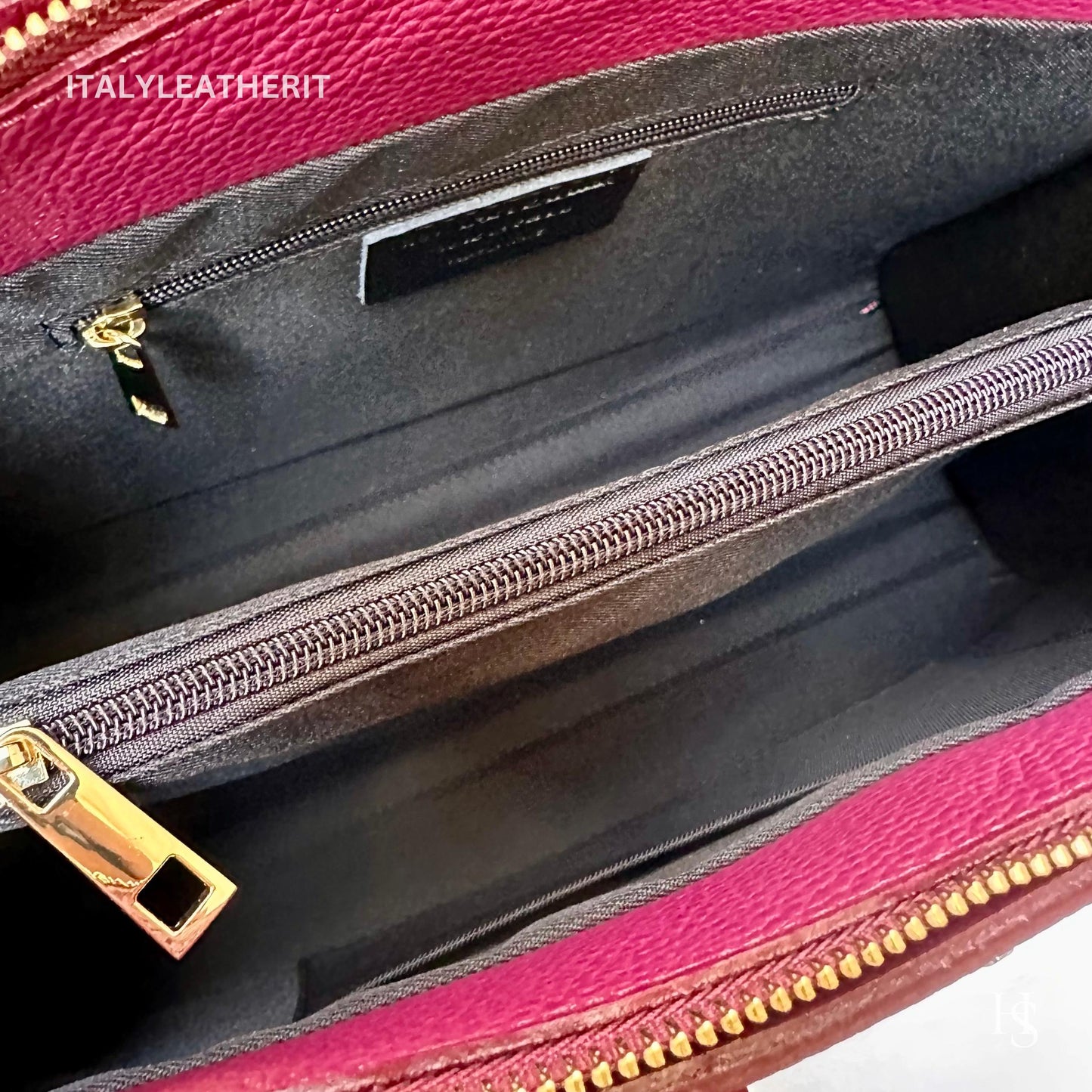 Italian Handmade Leather Bags for Women | Elegant Tote & Purse from Florence, gold hardware bag, Burgundy Bag